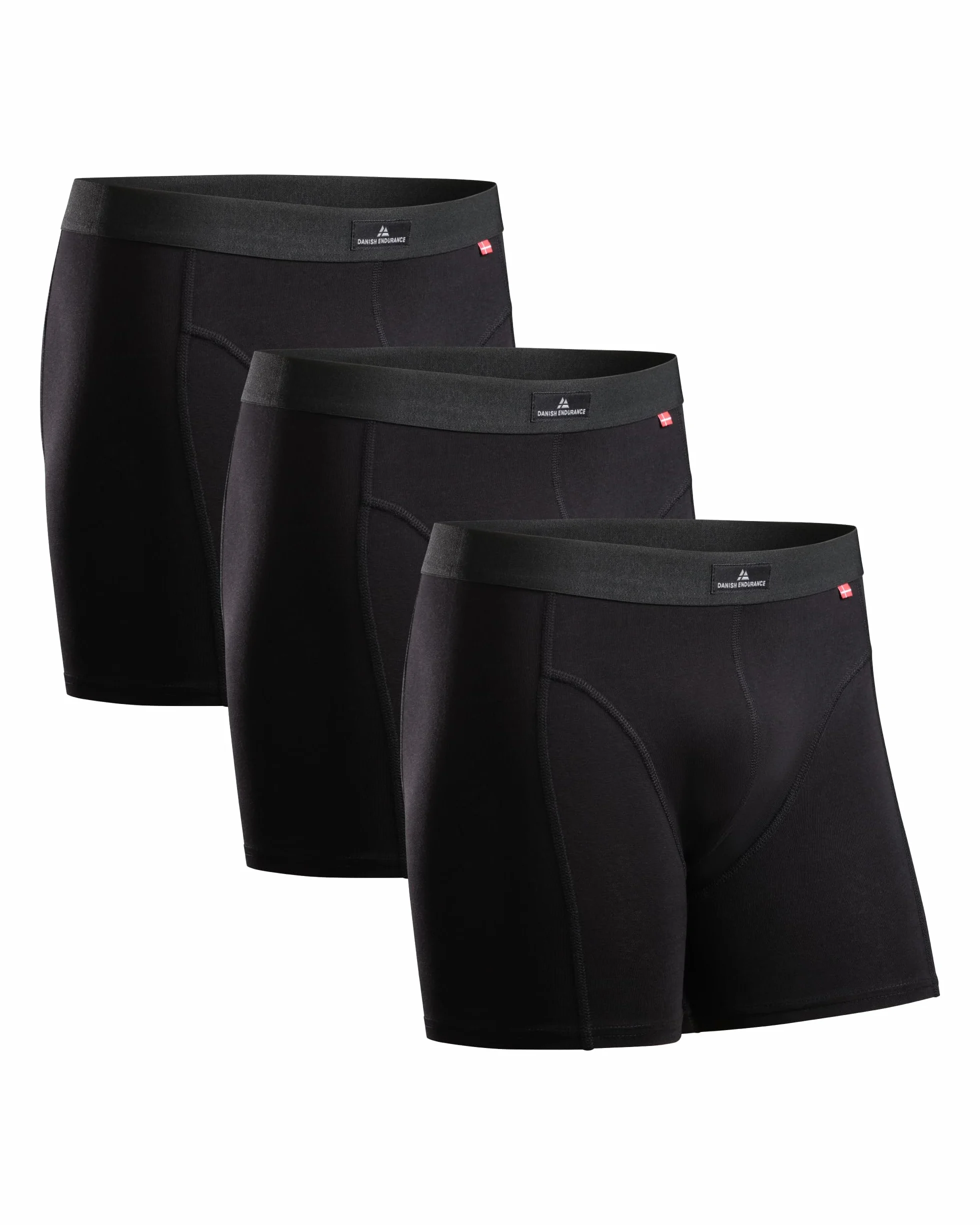 DANISH ENDURANCE Bokserki Męskie Bawełniane 95%, Wygodna Bielizna Premium, Gwarancja Antydziurkowa, 3-PACK