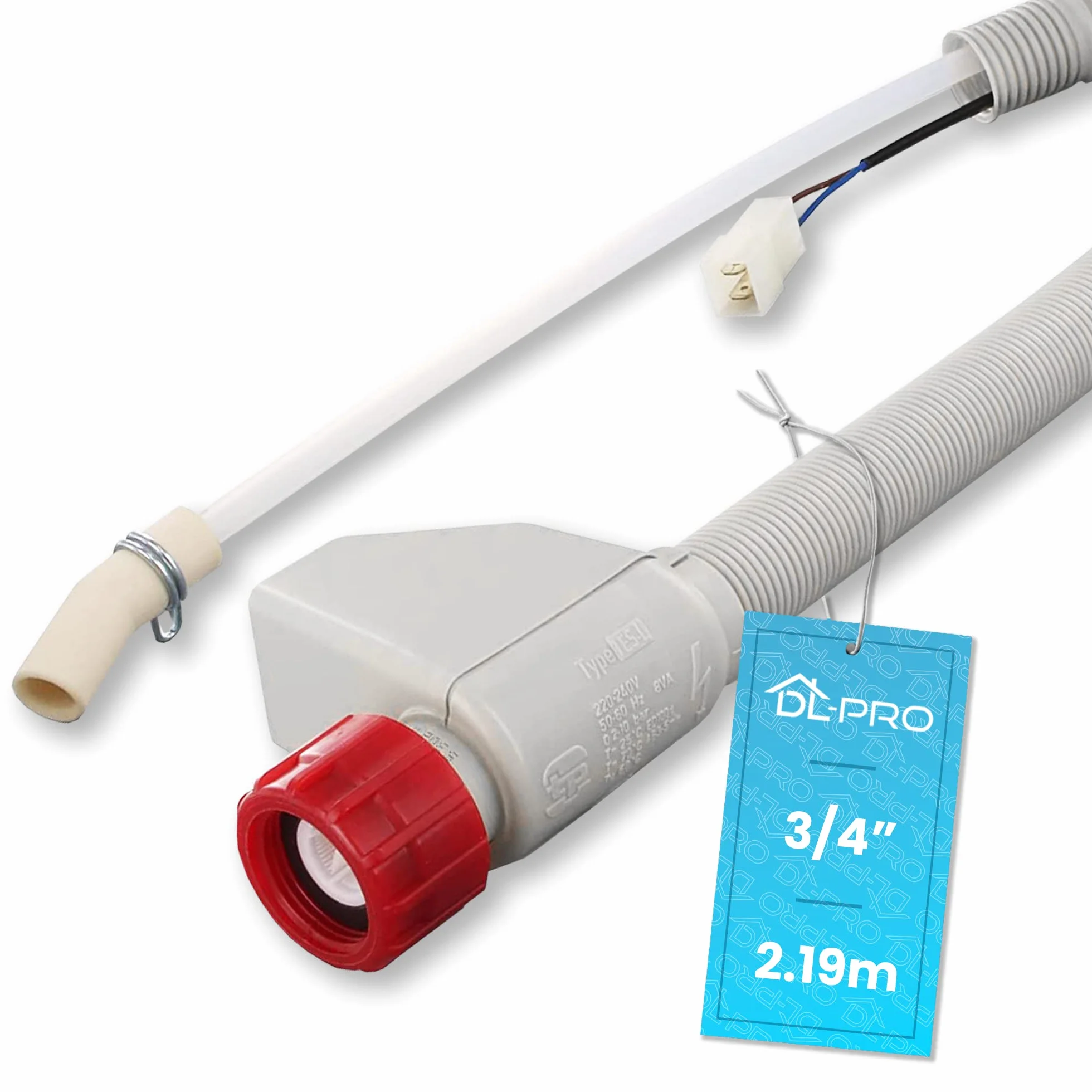 Wąż dopływowy Aquastop 2,19 m do zmywarki Beko Whirlpool 1760360100 481253029201