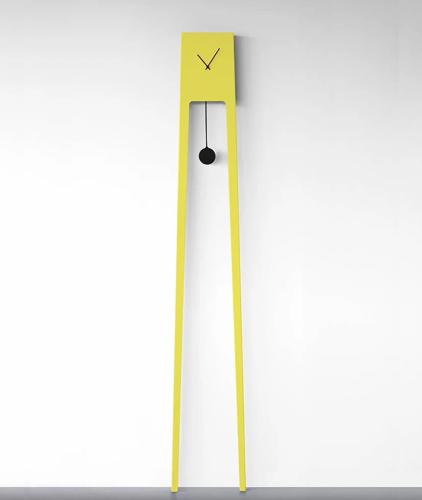 COVO Zegarek wahadłowy TIUKU, 31cm x 7cm x 190cm, Żółty