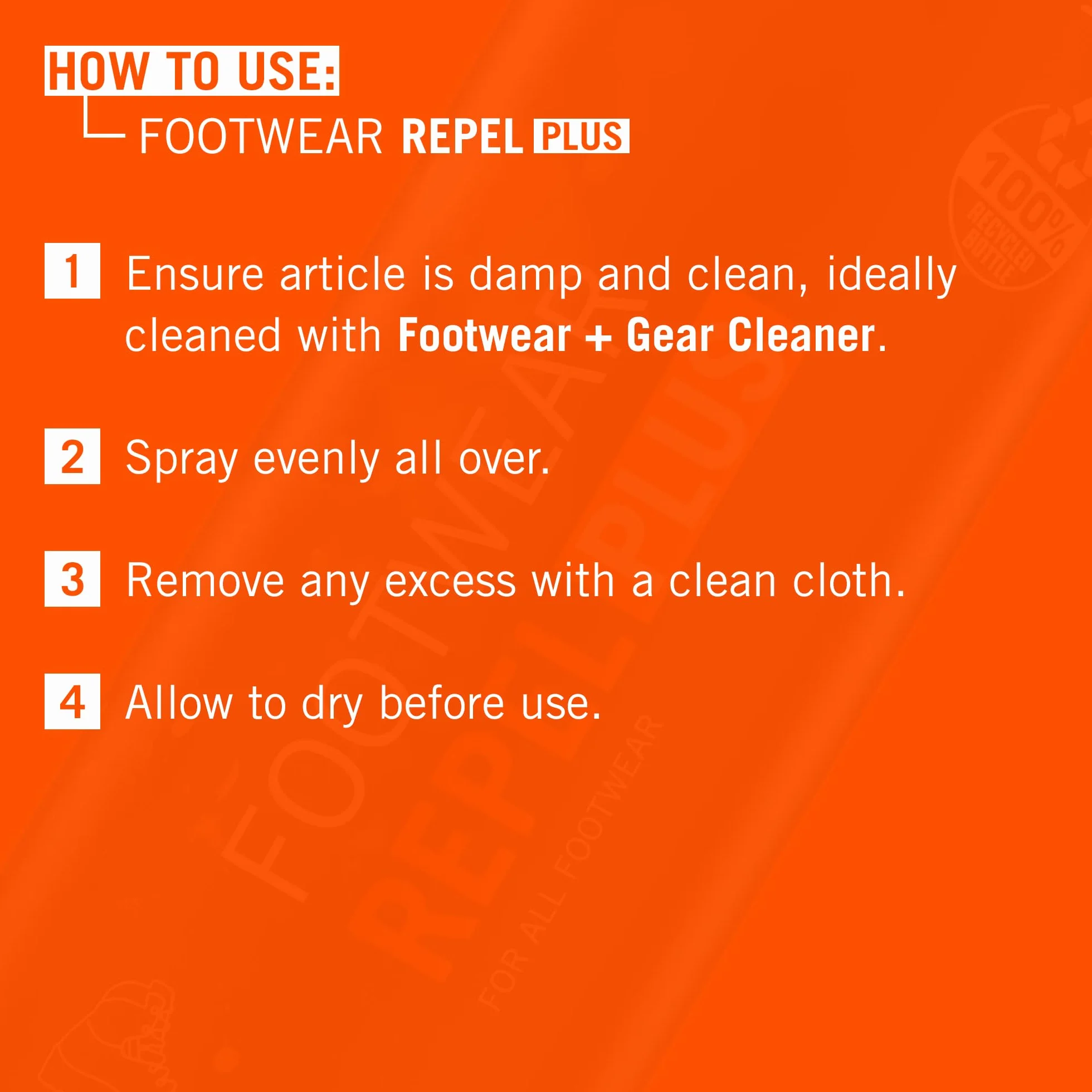 Grangers Footwear Repel Plus Eco Refill | 275 ml | Przedłuż żywotność wytrzymałego materiału ochronnego na obuwie