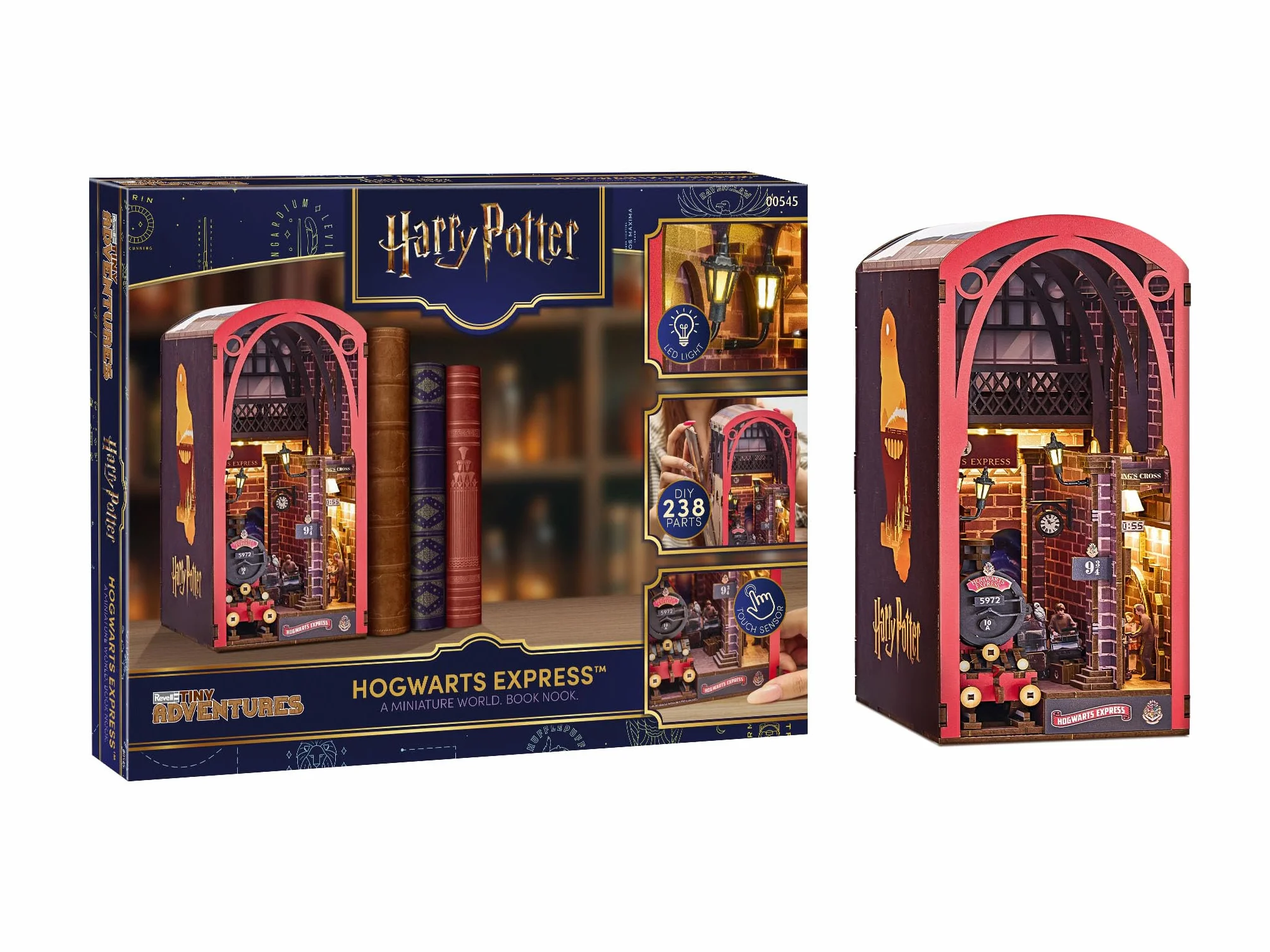 Revell Harry Potter Hogwart Express Book Nook z oświetleniem LED, miniaturowe 3D do samodzielnego wykonania