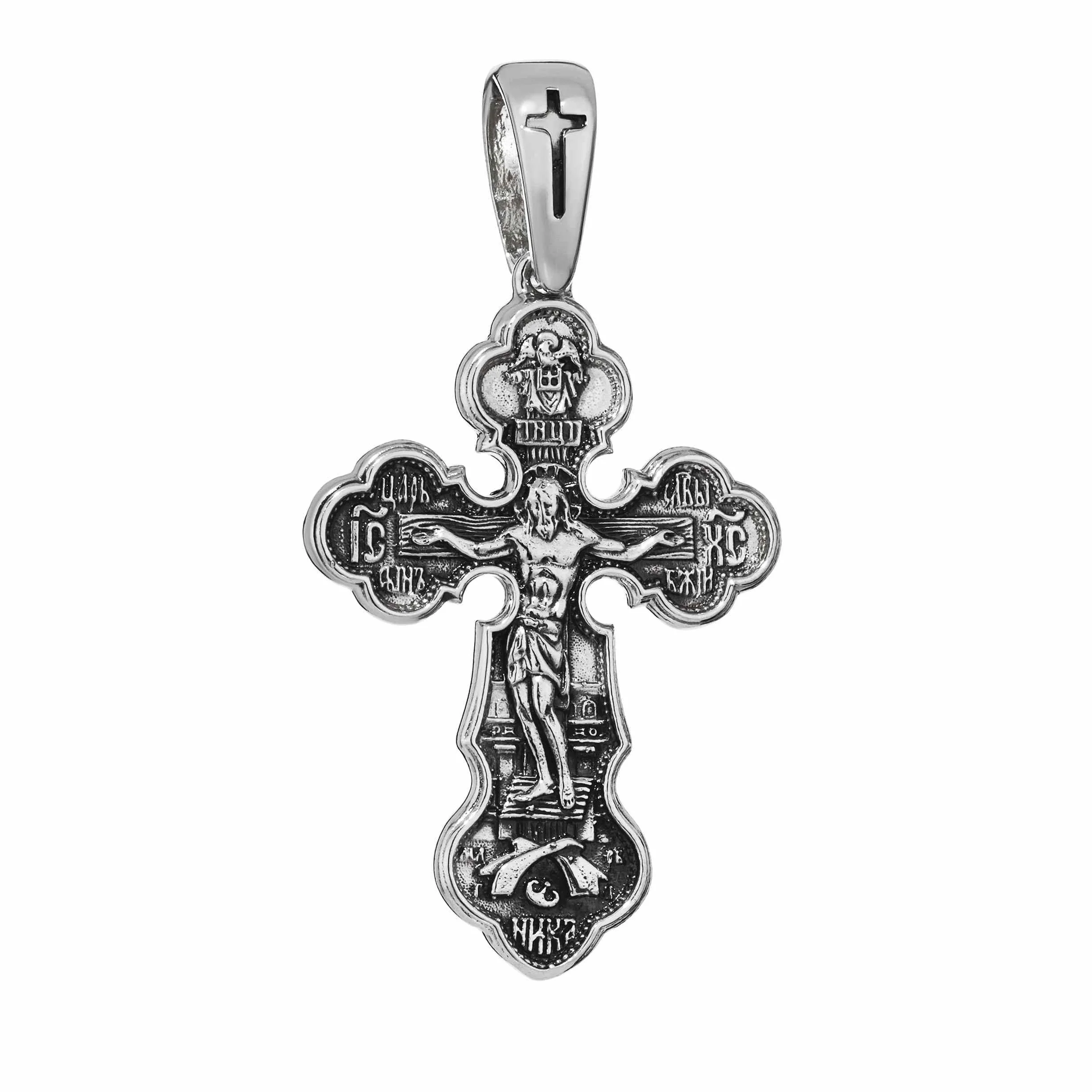 NKlaus Exquisiter zawieszka do łańcuszka ze srebra próby 925, krucyfiks, 42 x 31 mm, elegancja w szczegółach 15464, Srebro