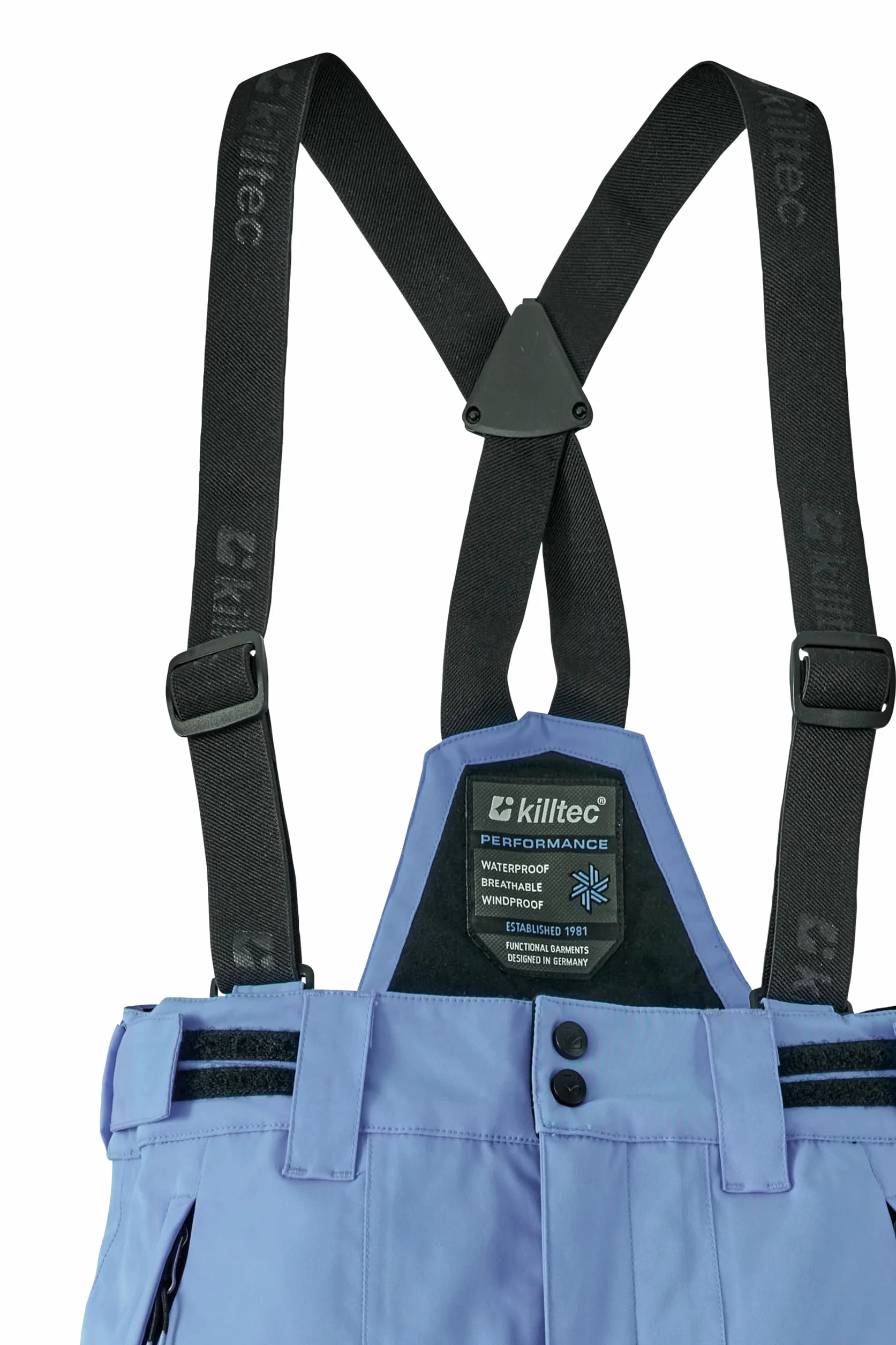 Killtec Girls Skihose 242 - Spodnie narciarskie z odpinanym szelkami i zabezpieczeniem krawędzi Dziewczynki