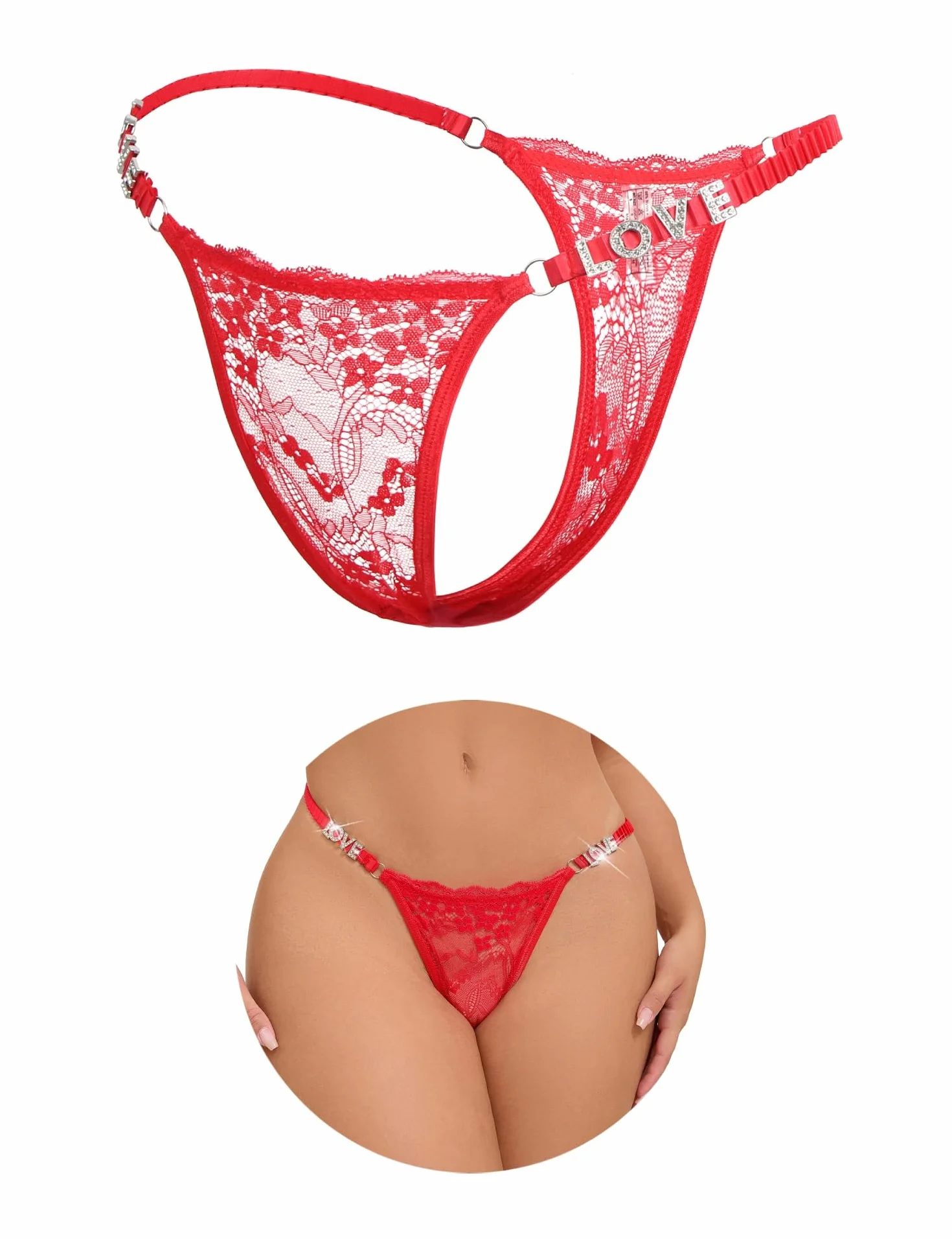 comeondear Plus Size stringi damskie szykowne figi z niskim stanem majtki majtki bielizna damska