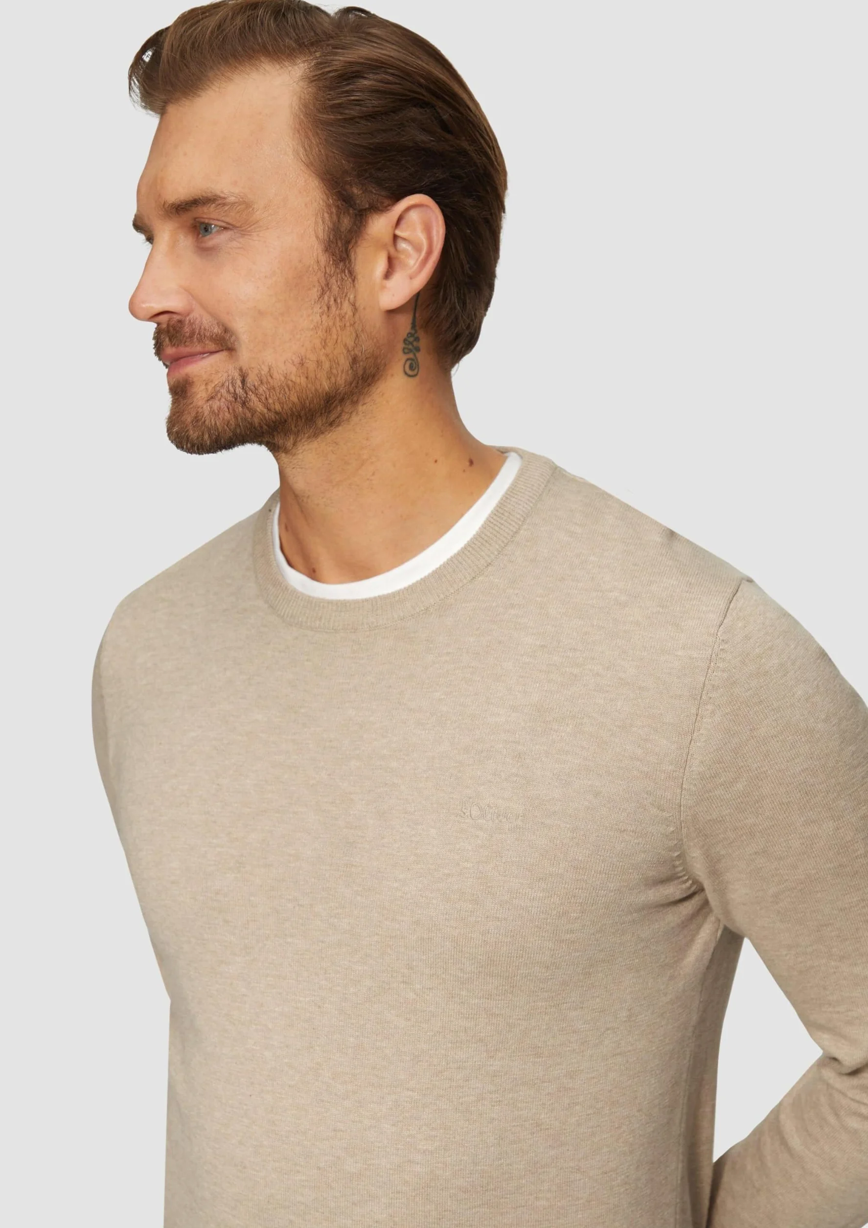 s.Oliver Sweter z dzianiny z wyszywanym logo, 82W0, M