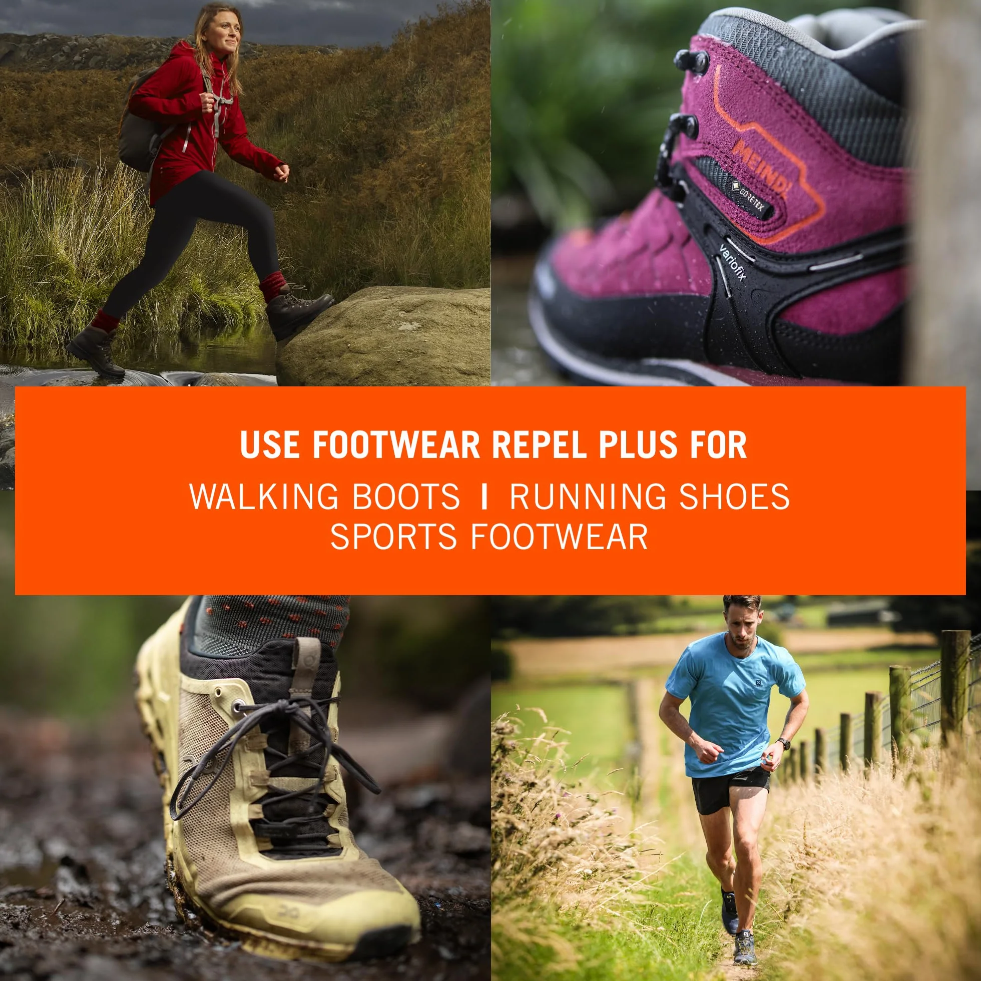 Grangers Footwear Repel Plus Eco Refill | 275 ml | Przedłuż żywotność wytrzymałego materiału ochronnego na obuwie