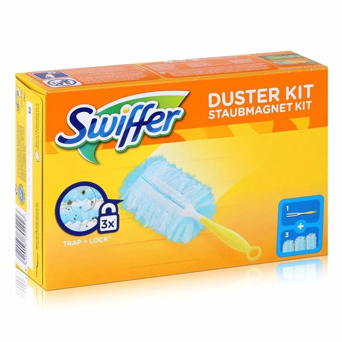 Swiffer Miotełka do Kurzu, 3 Wymienne Miotełki, Niebieski/Żółty