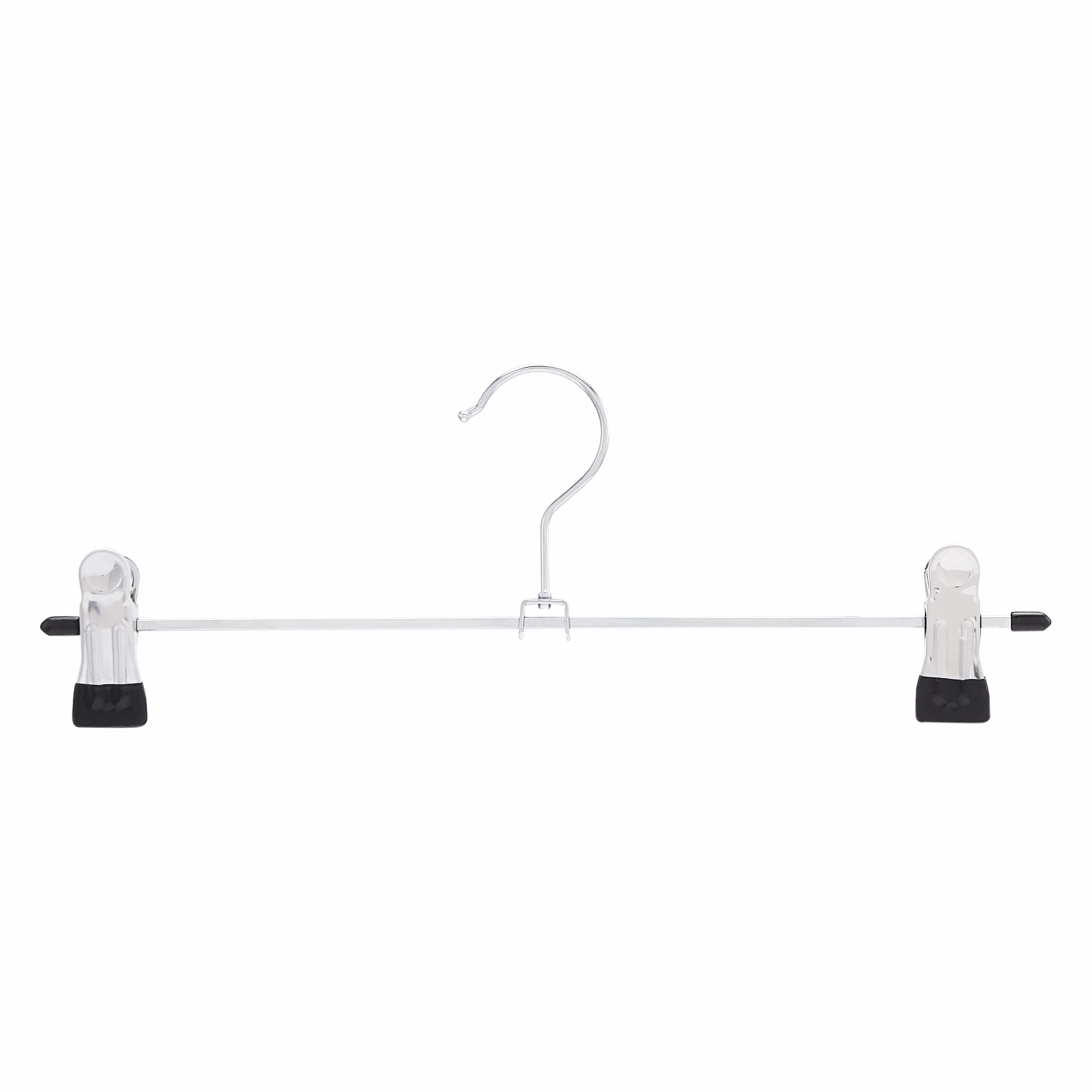 Amazon Basics Metalowe wieszaki na spodnie i spódnice z klipsami chrom 20 sztuk