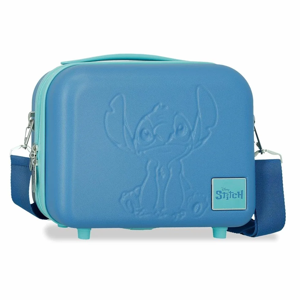 Joumma Disney Travelling with Stitch Nececer adaptowalny niebieski 29 x 21 x 15 cm twardy ABS 9,14 l 2,8 kg, niebieski, jeden rozmiar, krawat, możliwość dopasowania, NIEBIESKI, Jeden rozmiar, Nececer