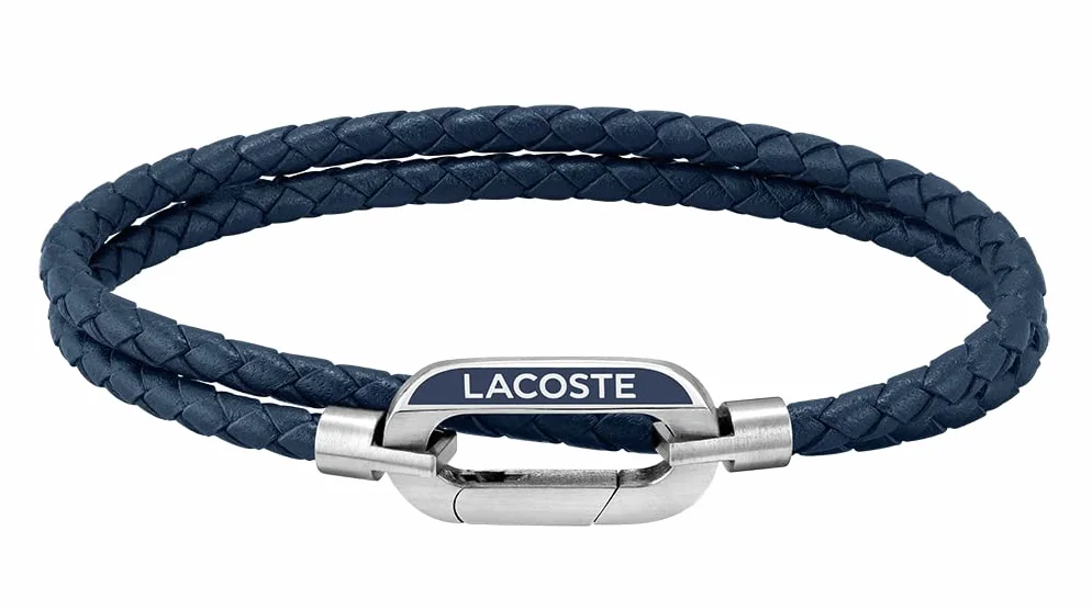 Lacoste Męska skórzana bransoletka z kolekcji STARBOARD dostępna w kolorze niebieskim, zielonym i brązowym, Jeden rozmiar, Skóra, Bez kamieni szlachetnych