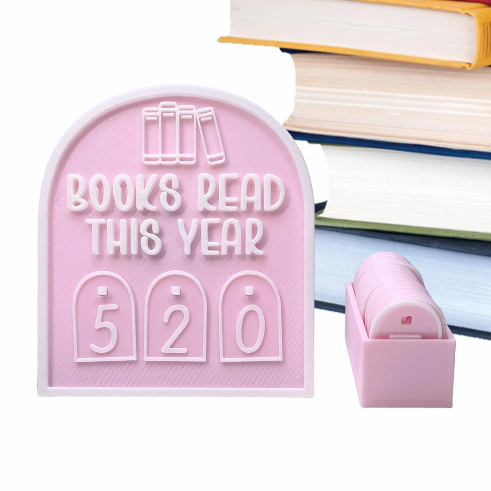 Nowoczesny ornament trackera książki dla miłośników książek, do 999 książek, do biblioteki i domu