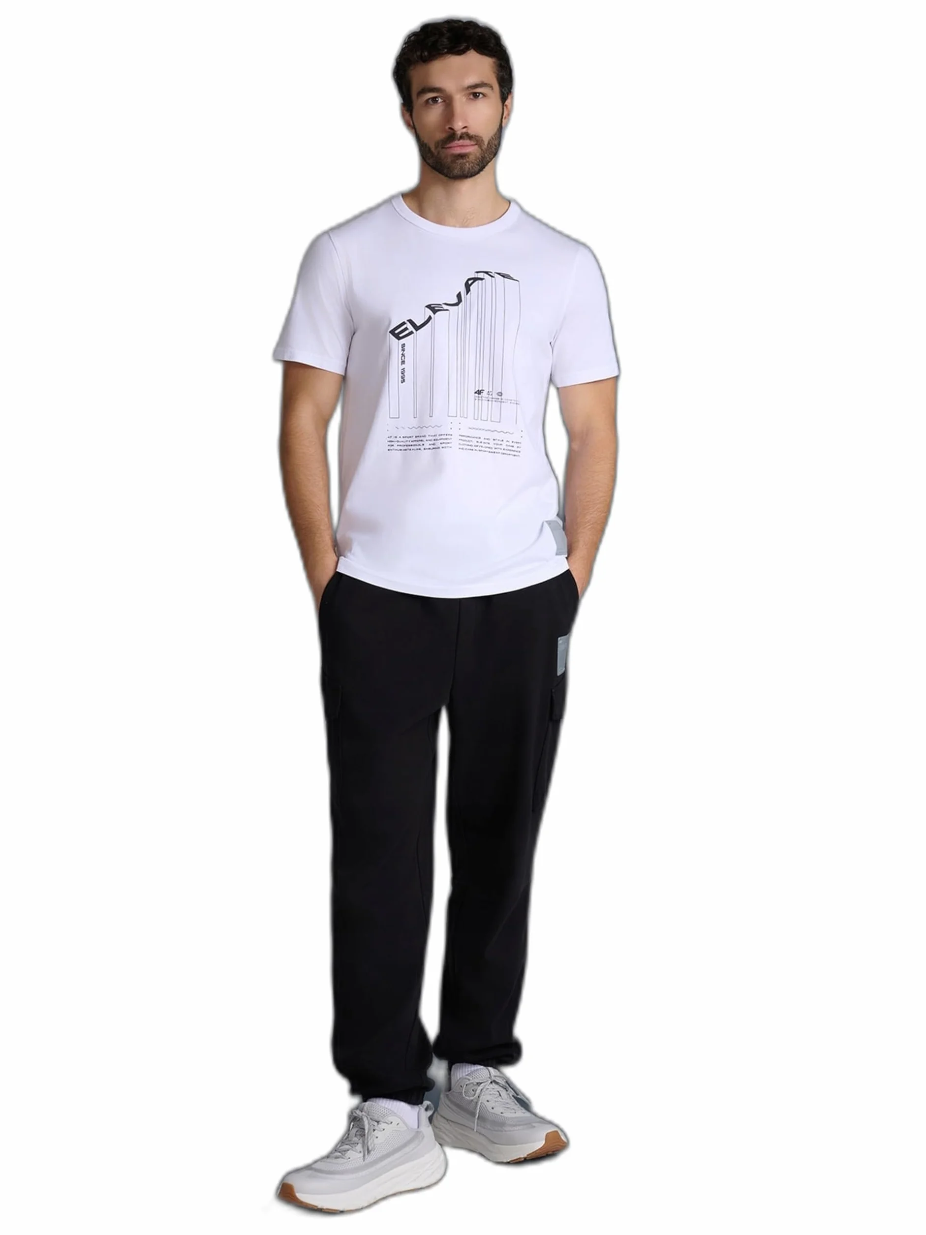KOSZULKA MĘSKA TSHIRT 4F BAWEŁNA SUPER MATERIAŁ
