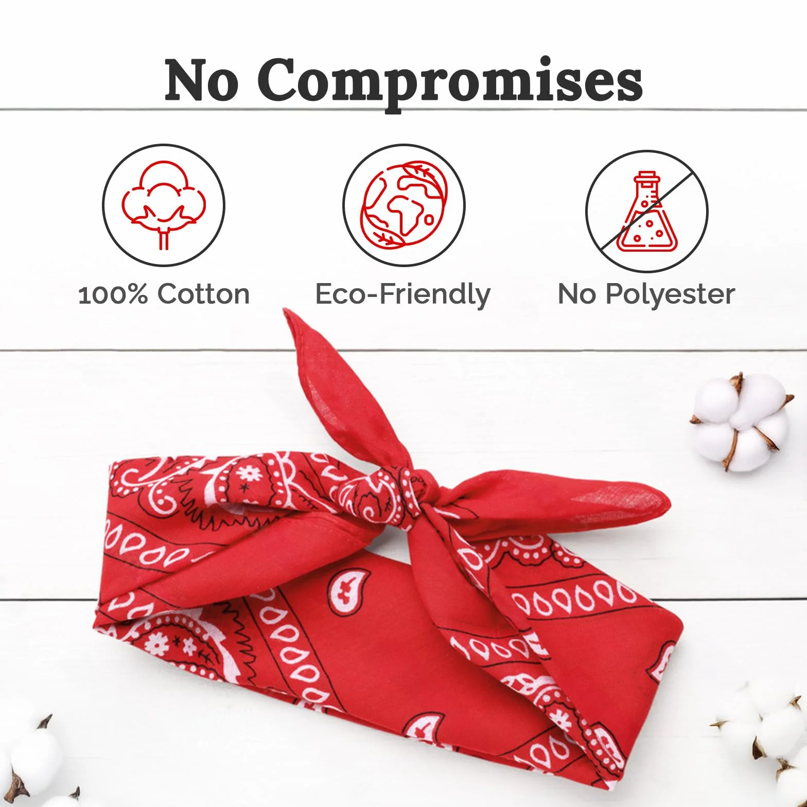 AURAE Bandana w 100% z bawełny i naturalnych włókien, królewski błękit, chustka bez poliestru, miękka, trwała i nadająca się do prania w pralce, dla mężczyzn i kobiet, uniseks i dzieci