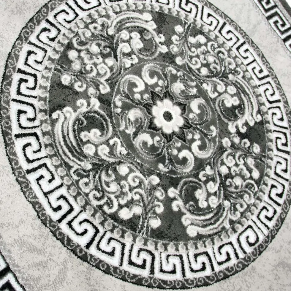 Traum dywan orientalny z błyszczącą przędzą 160 x 220 cm szary antracyt kremowy