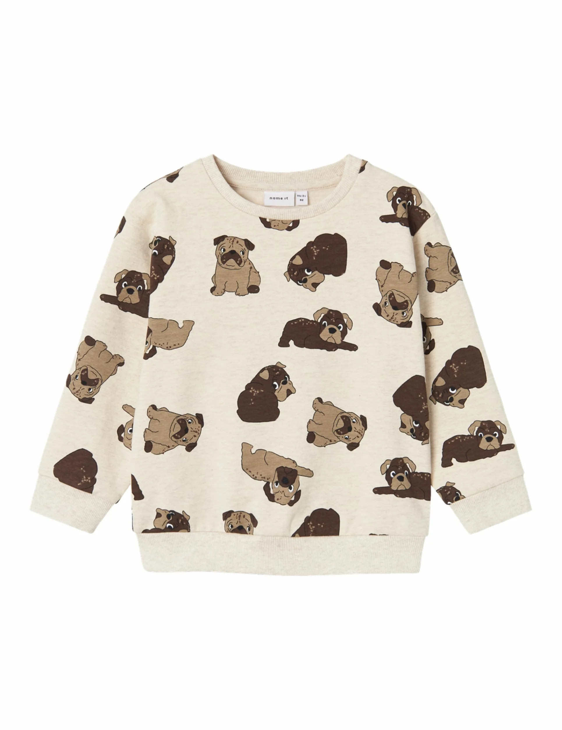 NAME IT Bluza chłopięca Nmmrasmus Nreg Sweat Bru, Peyote Melange, 92