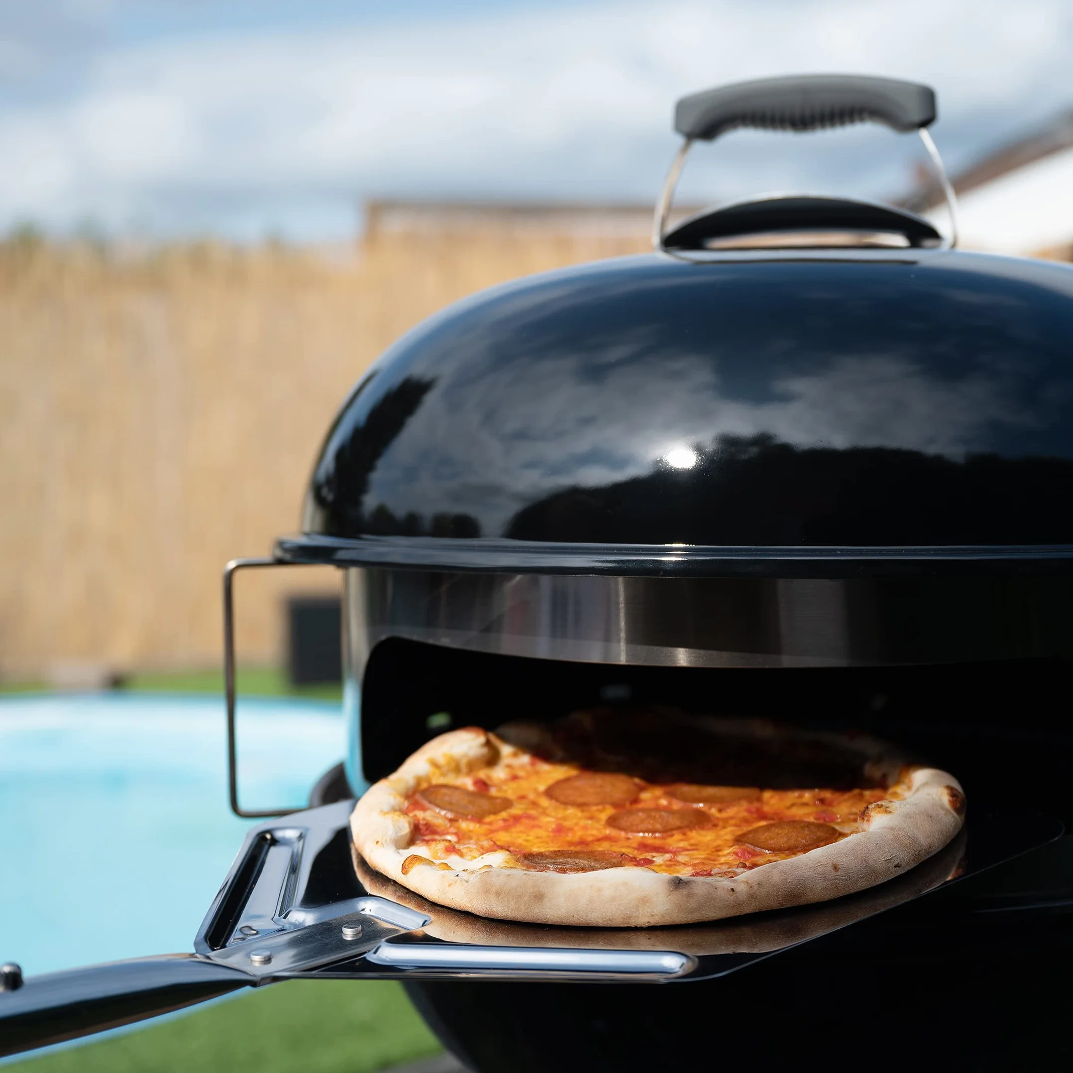 Levivo Łopata do pizzy XXL ze stali nierdzewnej ze zdejmowanym przedłużeniem uchwytu