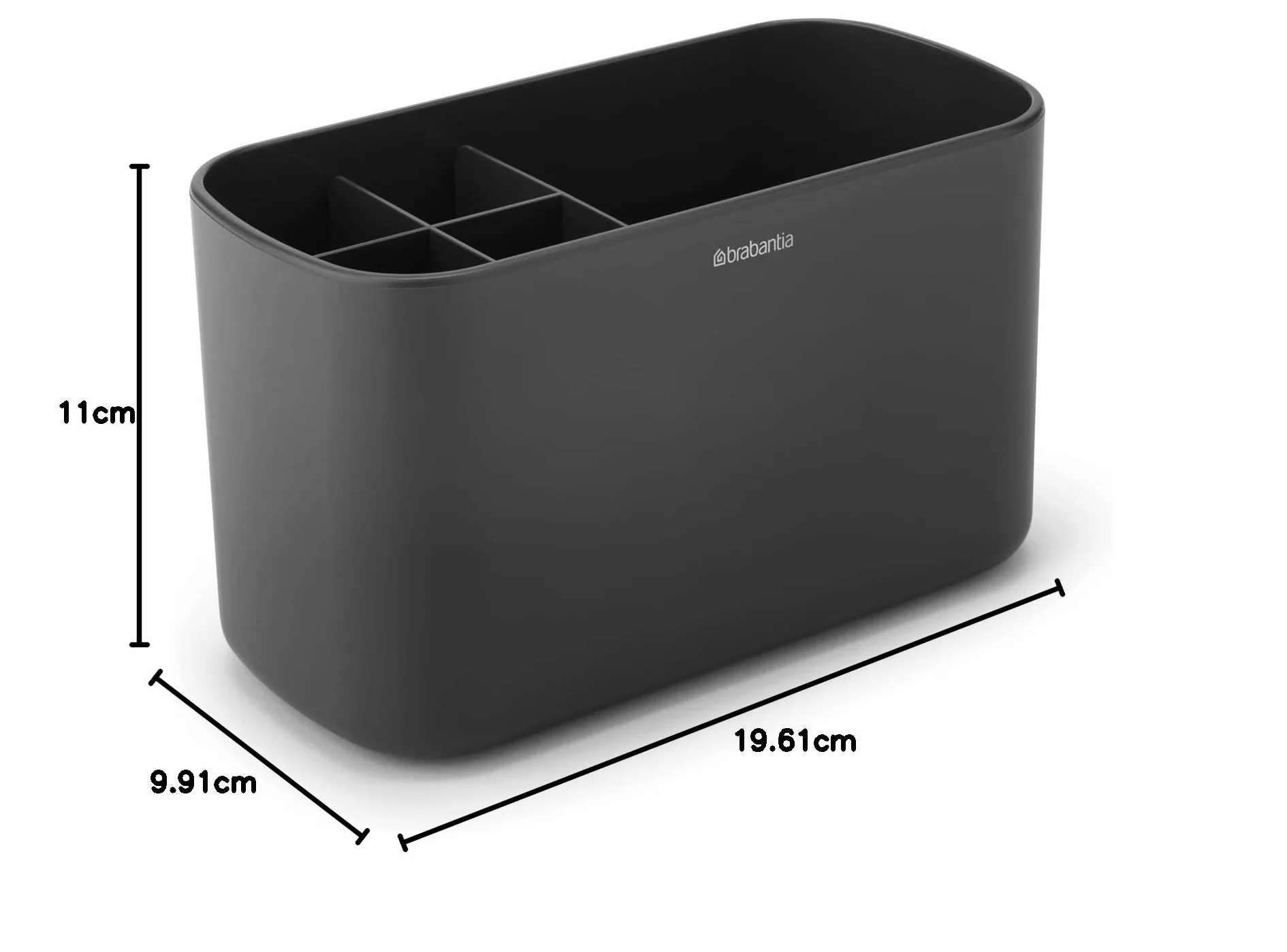 Brabantia Renew Koszyk łazienkowy Plastikowy ciemnoszary