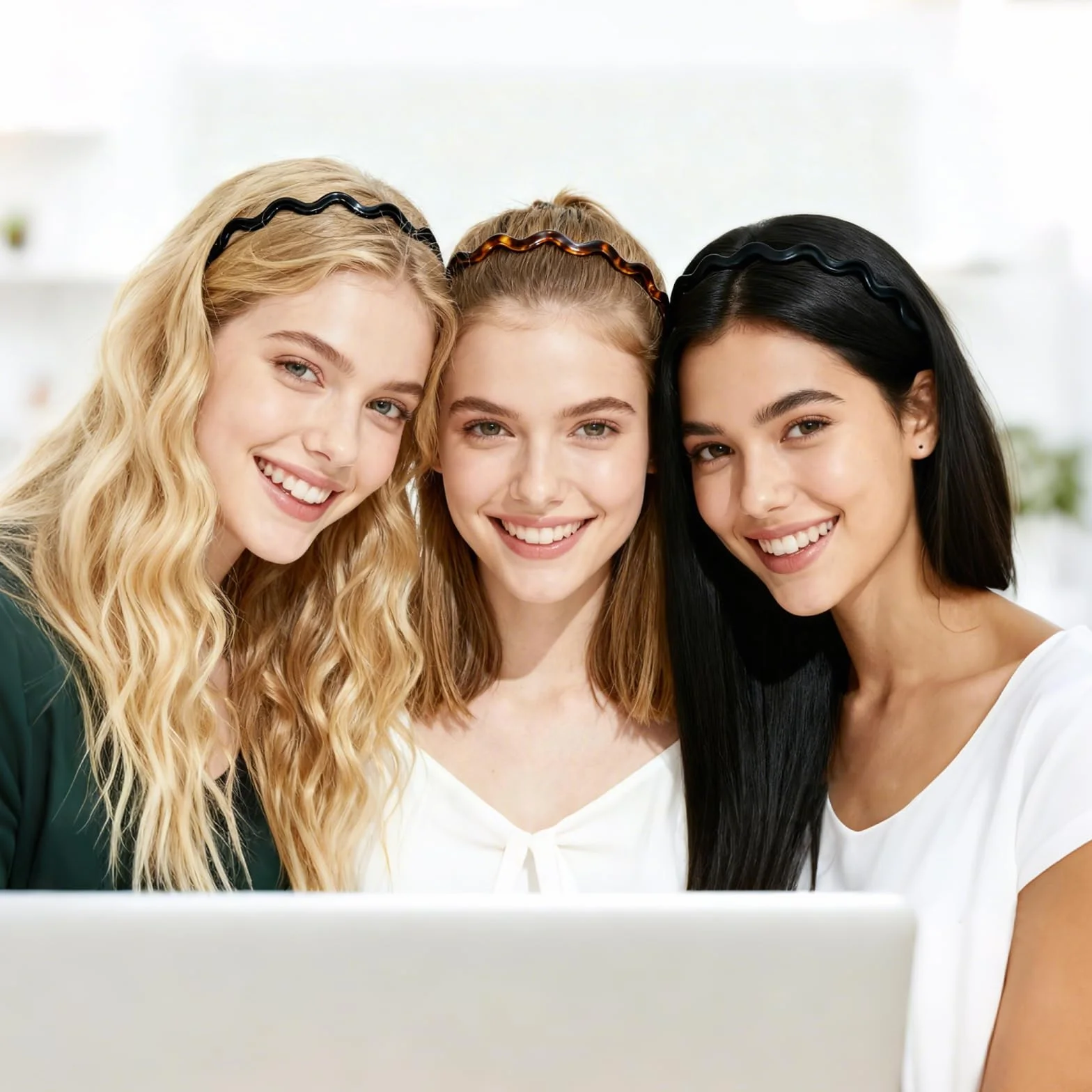 2 sztuki zygzakowatych opasek do włosów, z tworzywa sztucznego, zygzakowate, falowane opaski do włosów, antypoślizgowe opaski do włosów, do uprawiania sportu, fitnessu, na co dzień, dla kobiet i