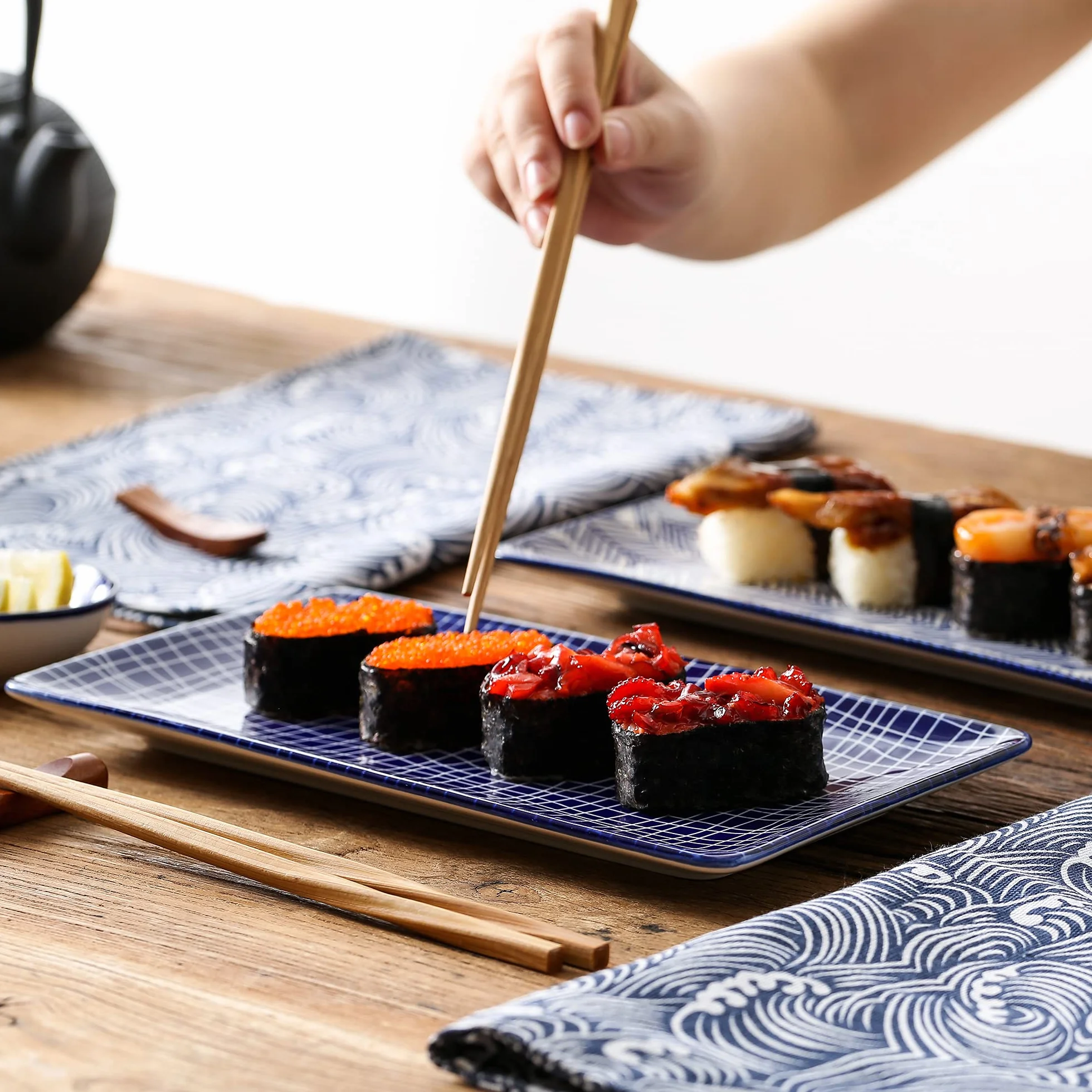 Vancasso TAKAKI 6-częściowy porcelanowy zestaw sushi dla 2 osób