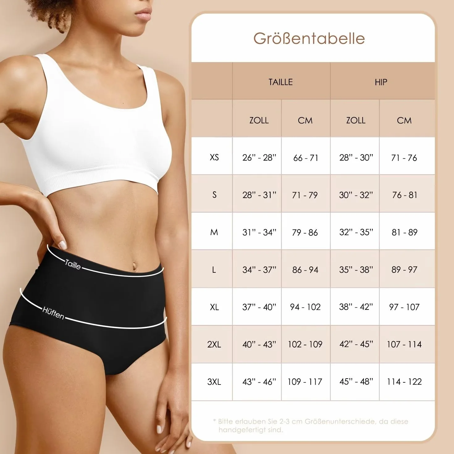 YouShow Women's Underwear Brief Cotton Knickers Pack of 5 High Waist Stretchy Tummy Control Panties