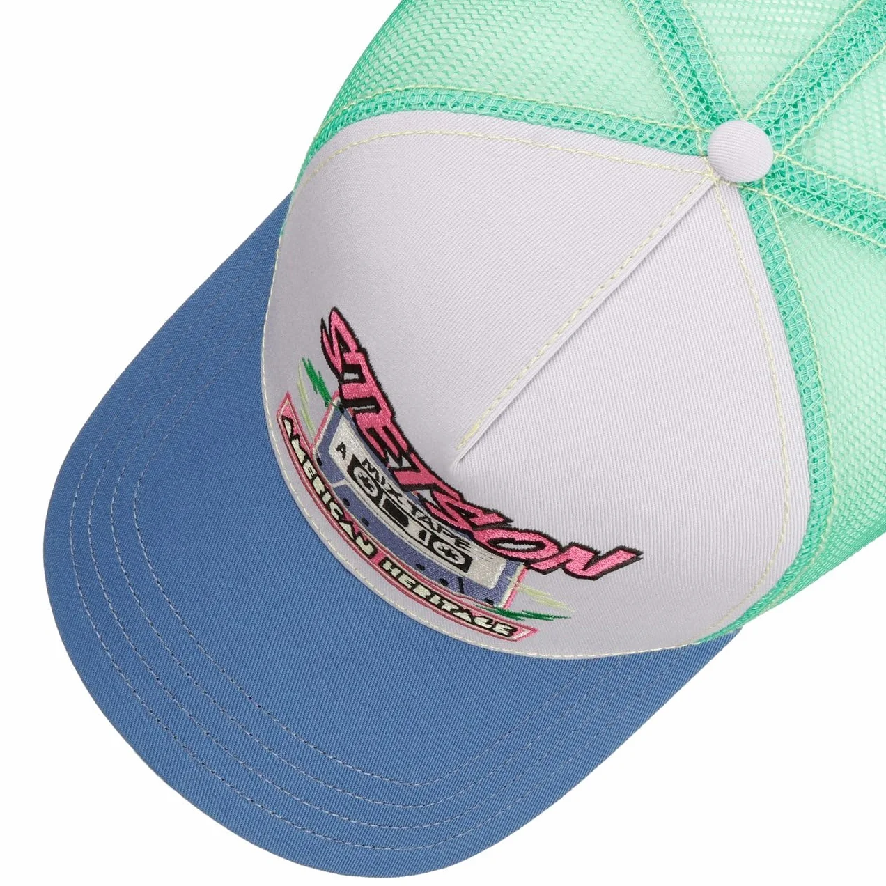 Stetson Mixtape Trucker Cap Basecap czapka baseballowa czapka z siateczką dla kobiet/mężczyzn – snapback, z daszkiem, na wiosnę, lato, jesień, zimę, wiosnę