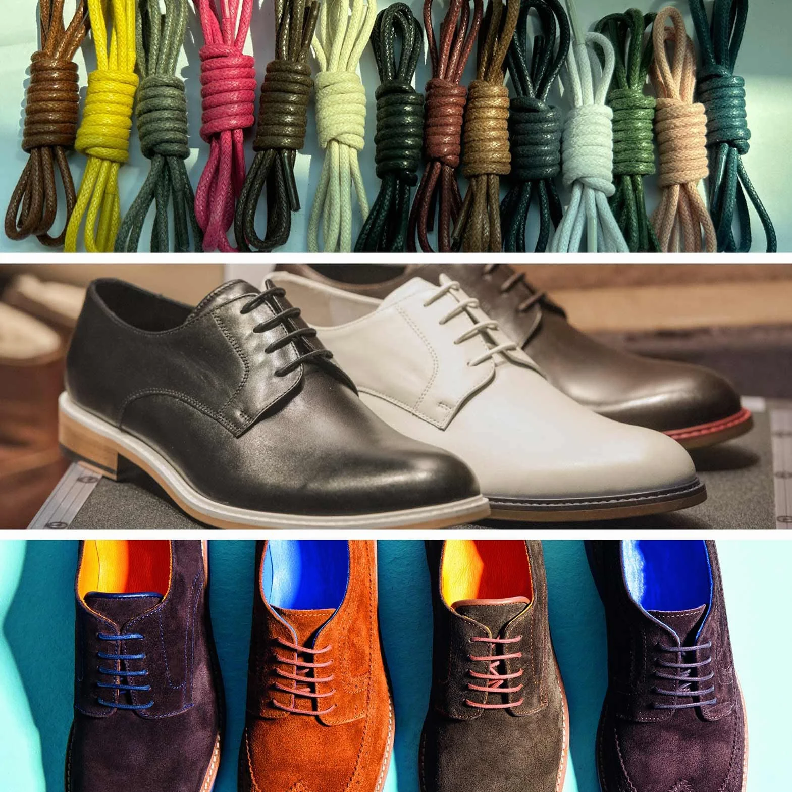 VSUDO Woskowane Okrągłe Szurówki 2.5mm – Cienkie Sznurowadła do Butów Oxford, Brogue, Derby, Blucher i Desert Boots