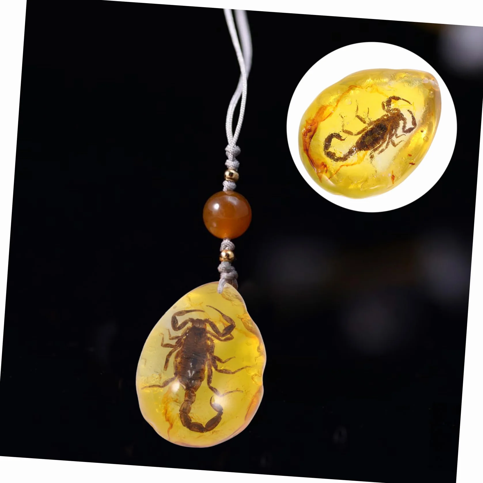 PartyKindom Wosk Pszczeli Wisiorek Owady Bursztynowy Ornament Owady Bursztynowy Wystrój Biżuteria Urok Okaz Bursztynowy Owad Bursztynowy Okaz Bursztynowy Kamień Wystrój Bursztynowy Wisiorek