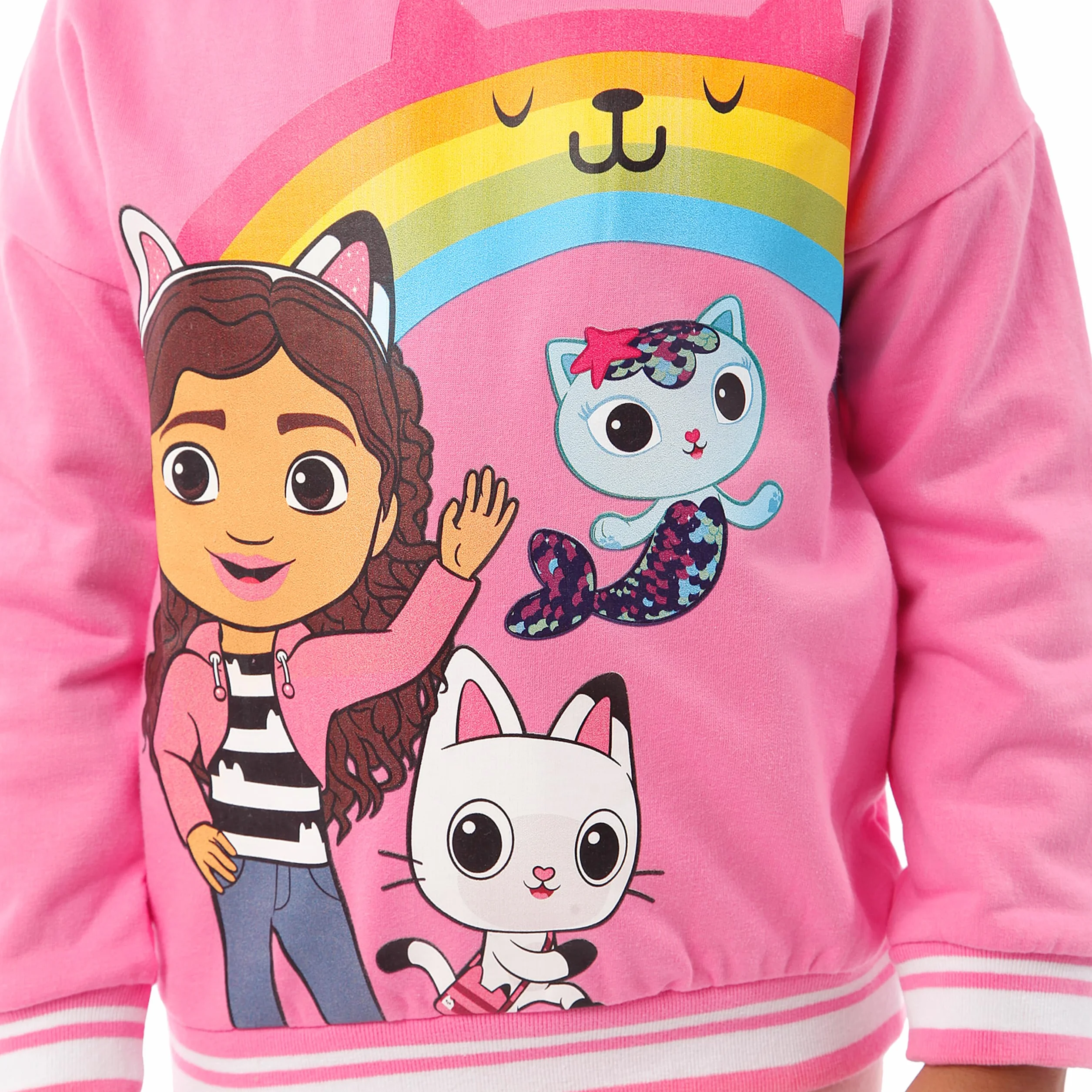 Zestaw bluzy i legginsów dla dziewczynek DREAMWORKS GABBY'S DOLLHOUSE | Zestaw Pandy Paws i Mercat | Stroje i zestawy ubrań dla dziewcząt | Wiek od 3 do 10 lat| Oficjalne towary Gabby