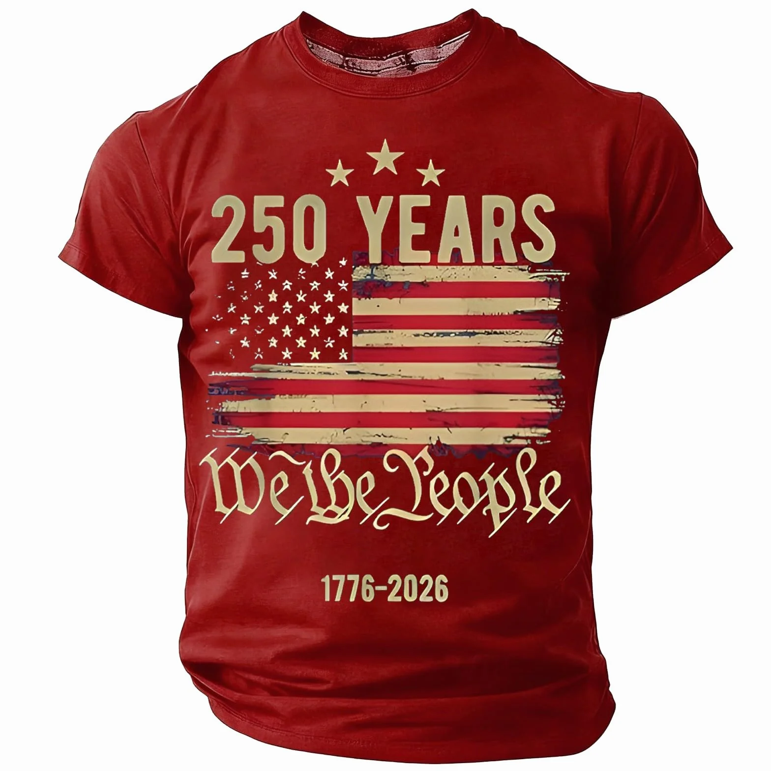 DENGJIAMY 250th Anniversary USA T-shirt męski vintage 4 lipca koszule lato plus size amerykańska flaga koszulka męska patriotyczna koszulka z krótkim rękawem