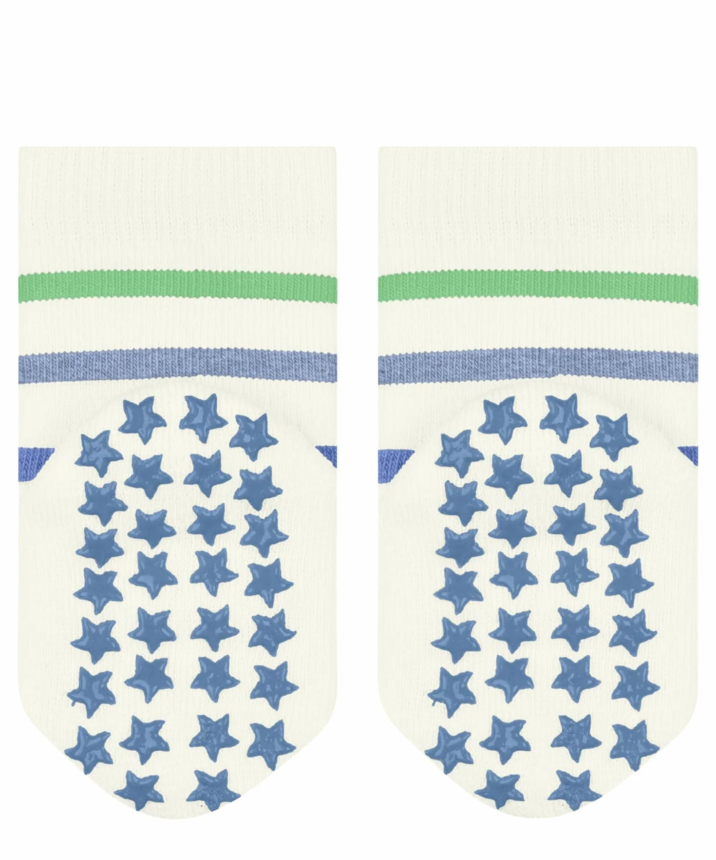 FALKE Uniseks - niemowlęta Kapcie Multi Stripe B Hp Bawełna z wypustkami na podeszwie 1 Para, Biały Off-White 2041, 80-92