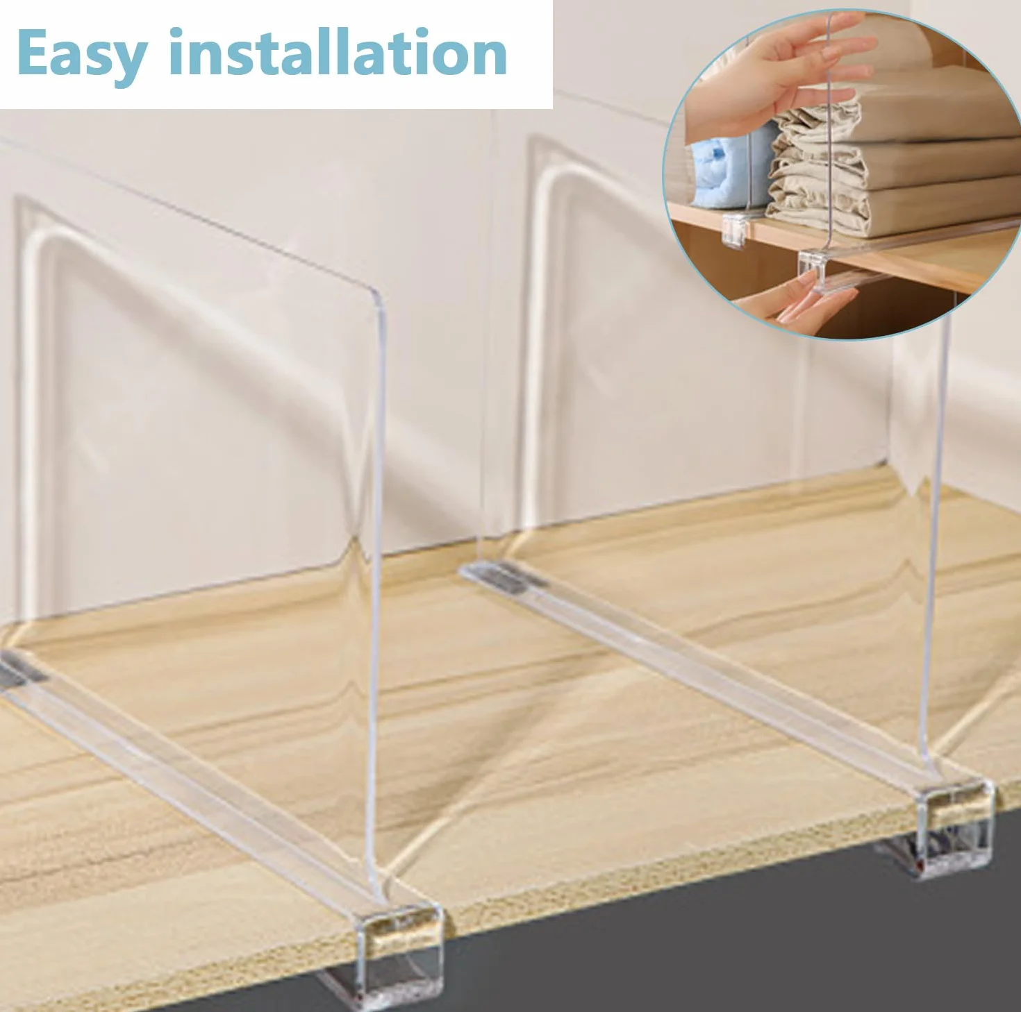 Przezroczyste akrylowe przegródki 30x20 cm separator do szafy półka na książki