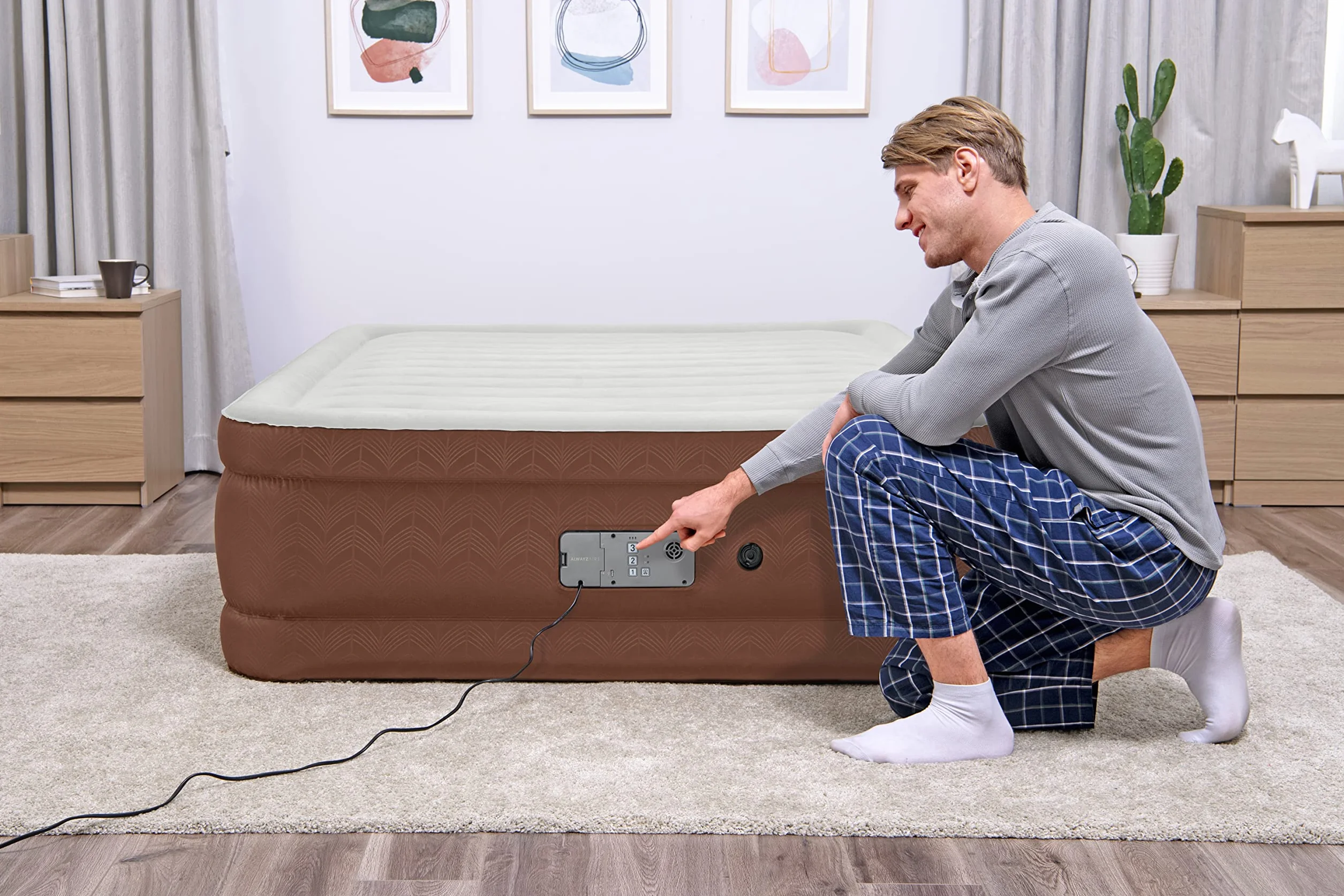 Bestway AlwayzAire Fortech łóżko dmuchane Double XL/Hi 203 x 152 x 51 cm