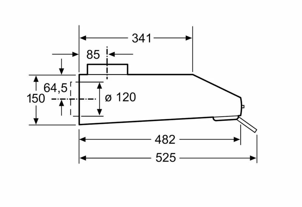 Bosch DUL63CC50 okap kuchenny z serii 4 podtynkowy, 1 silnik i 3 prędkości ssania, oświetlenie LED, 60 cm, 146 W, stal nierdzewna