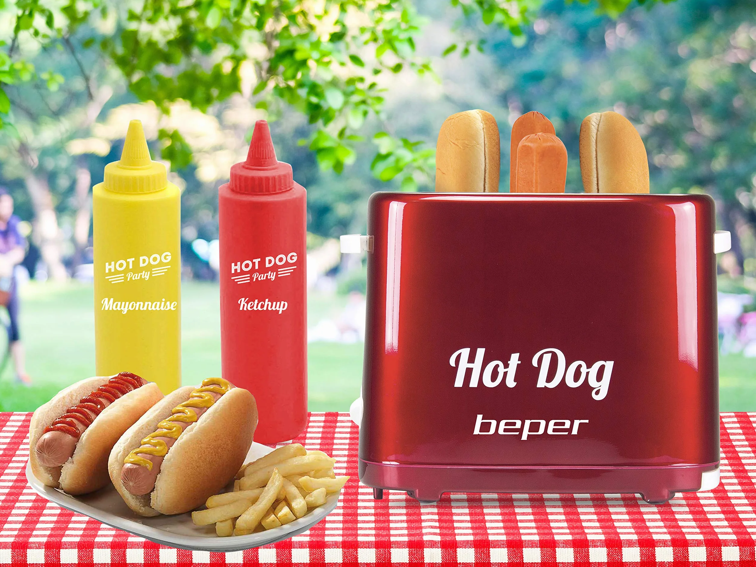 BEPER BT.150Y Maszyna do hot dogów 750 W czerwona