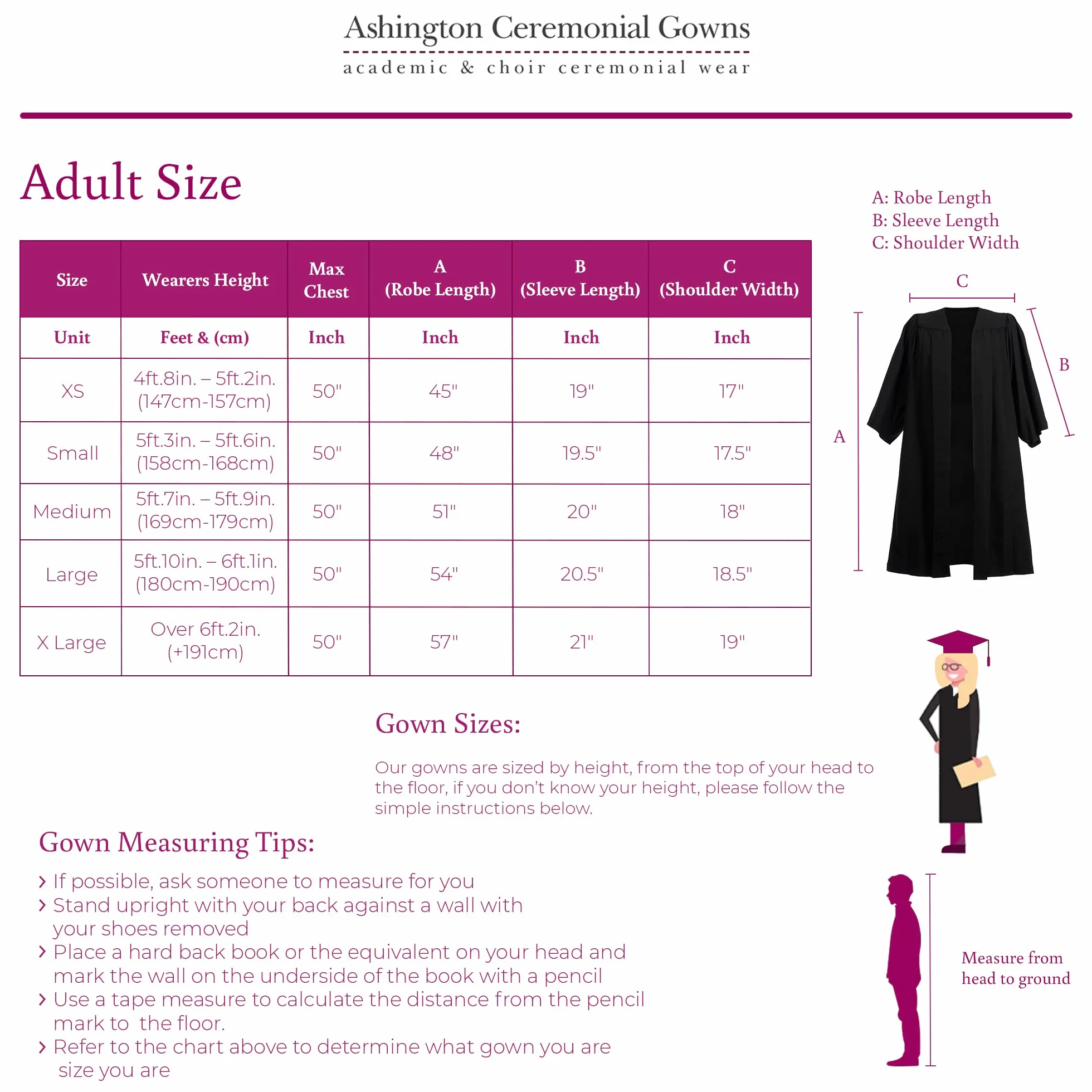 Ashington Value Suknia ukończenia szkoły i czapka unisex, kostium na ceremonię akademicką do szkoły średniej i na uniwersytet, strój dla nastolatków, czarny, Czarny, XL