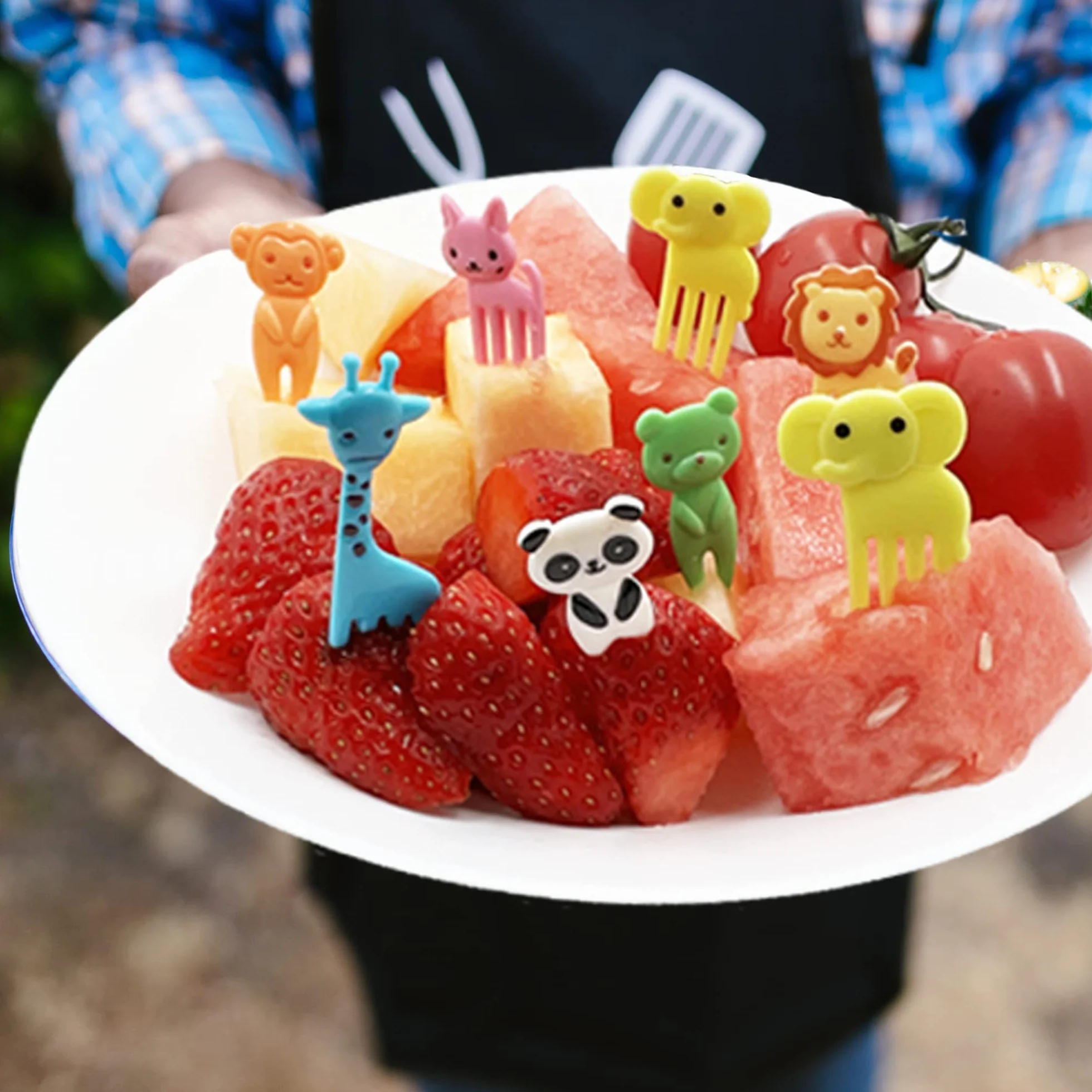 Mini Cartoon Bento widelce do owoców wykałaczki dla dzieci (20 sztuk)