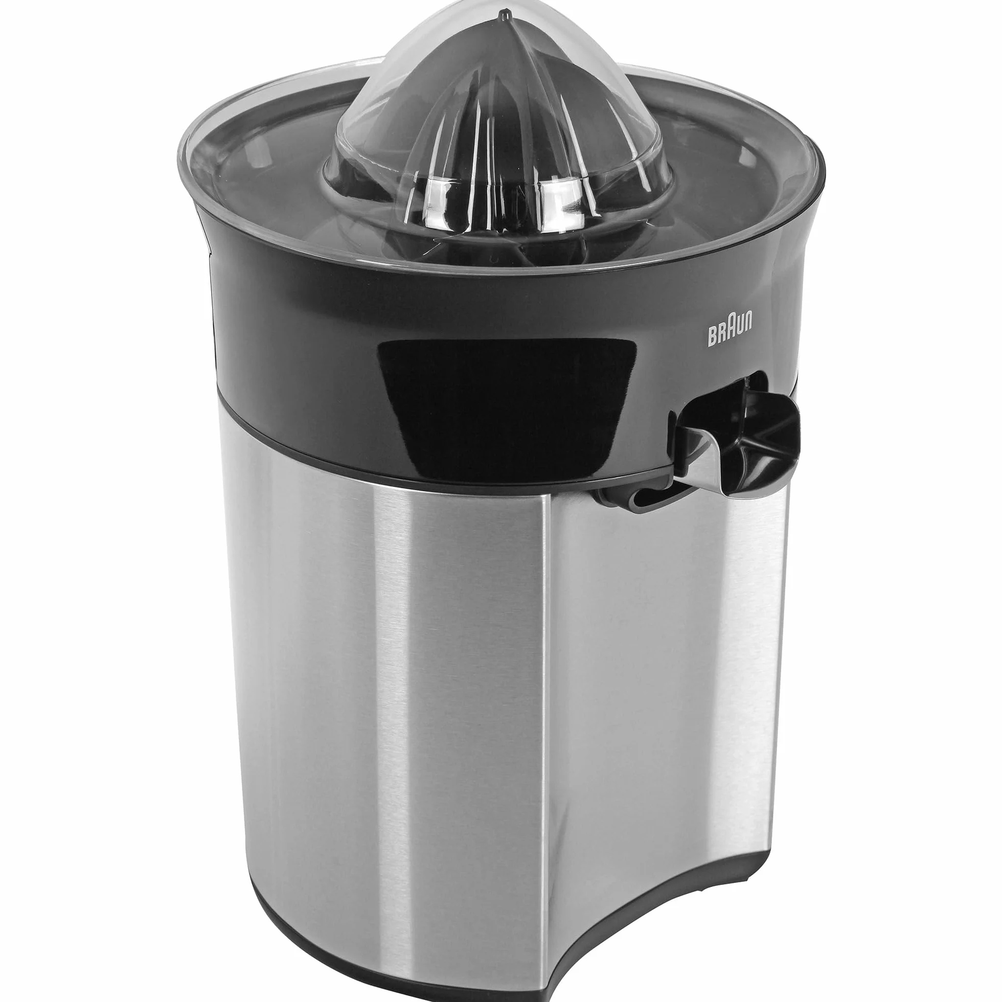Braun CitrusQuick 5 CJ5050 BK wyciskarka do cytrusów, bezpośredni wylot soku, zabezpieczenie przed kapaniem, automatyczny start/stop, łatwe czyszczenie, system bezpośredniego serwowania, z pokrywą