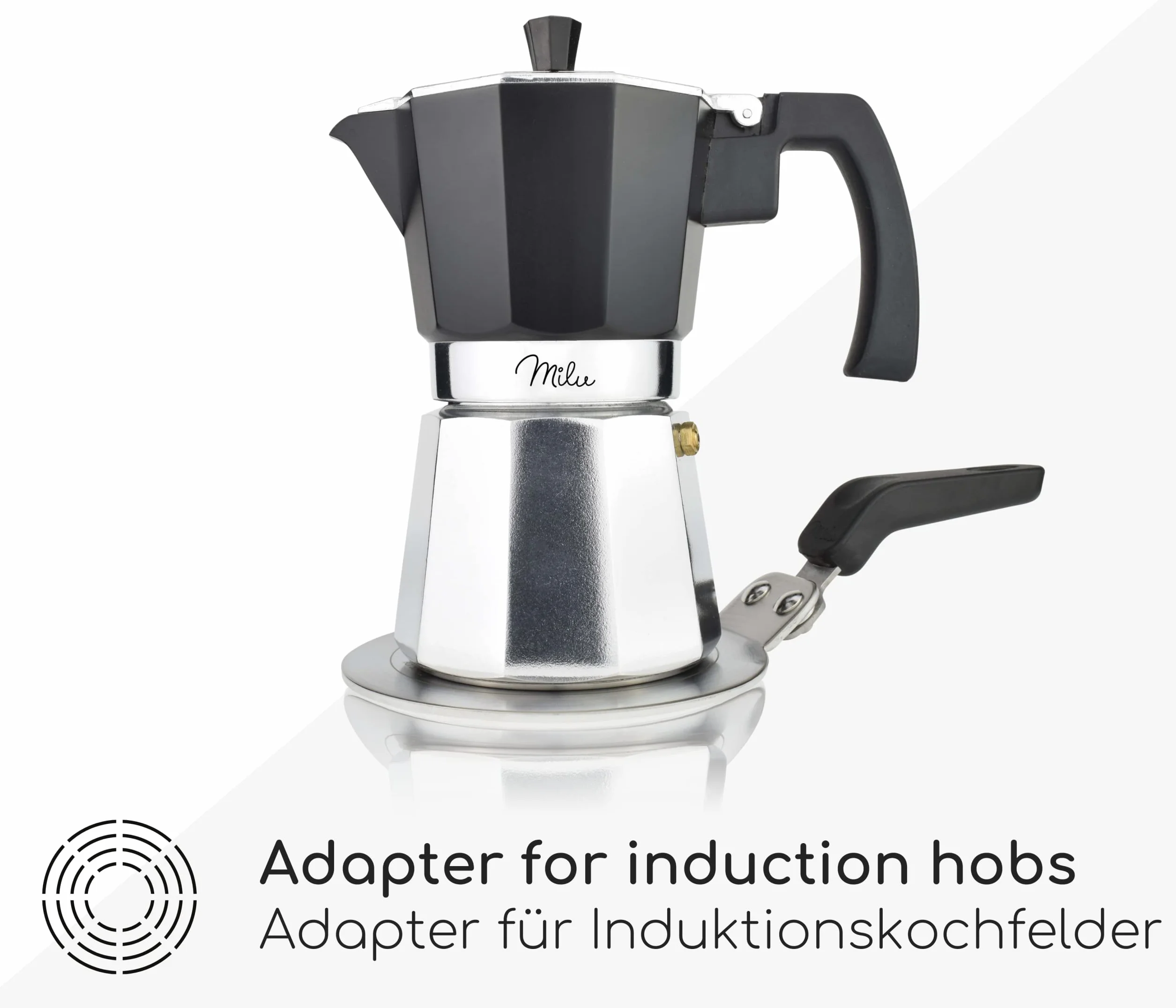 Milu Płyta indukcyjna stali nierdzewnej 13cm Adapter indukcyjny do kawiarki dyfuzora