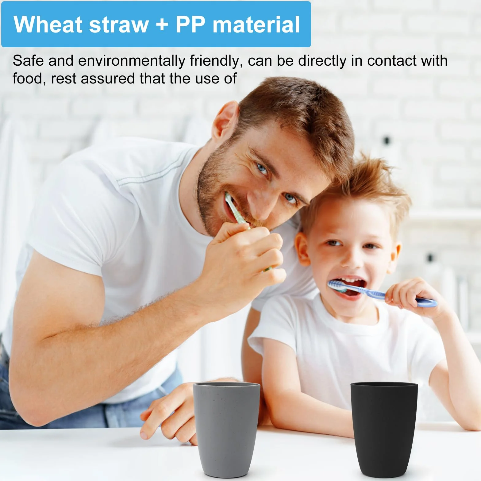 Plastikowe kubki na szczoteczki do zębów, zestaw 4 sztuk, przenośne, bezpieczne dla żywności, do łazienki i kuchni