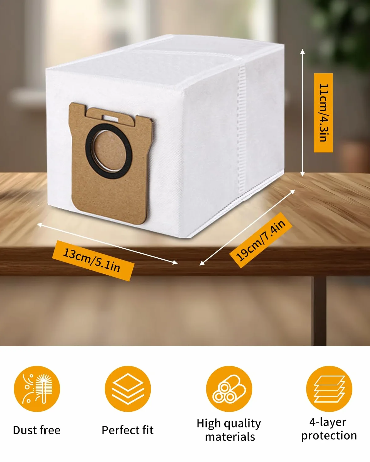 14 sztuk worków do odkurzacza akcesoria do Dreame L10s Ultra / L10 Ultra/L20 Ultra/Xiaomi X10+, duża pojemność 2,5 l, ZZ3280