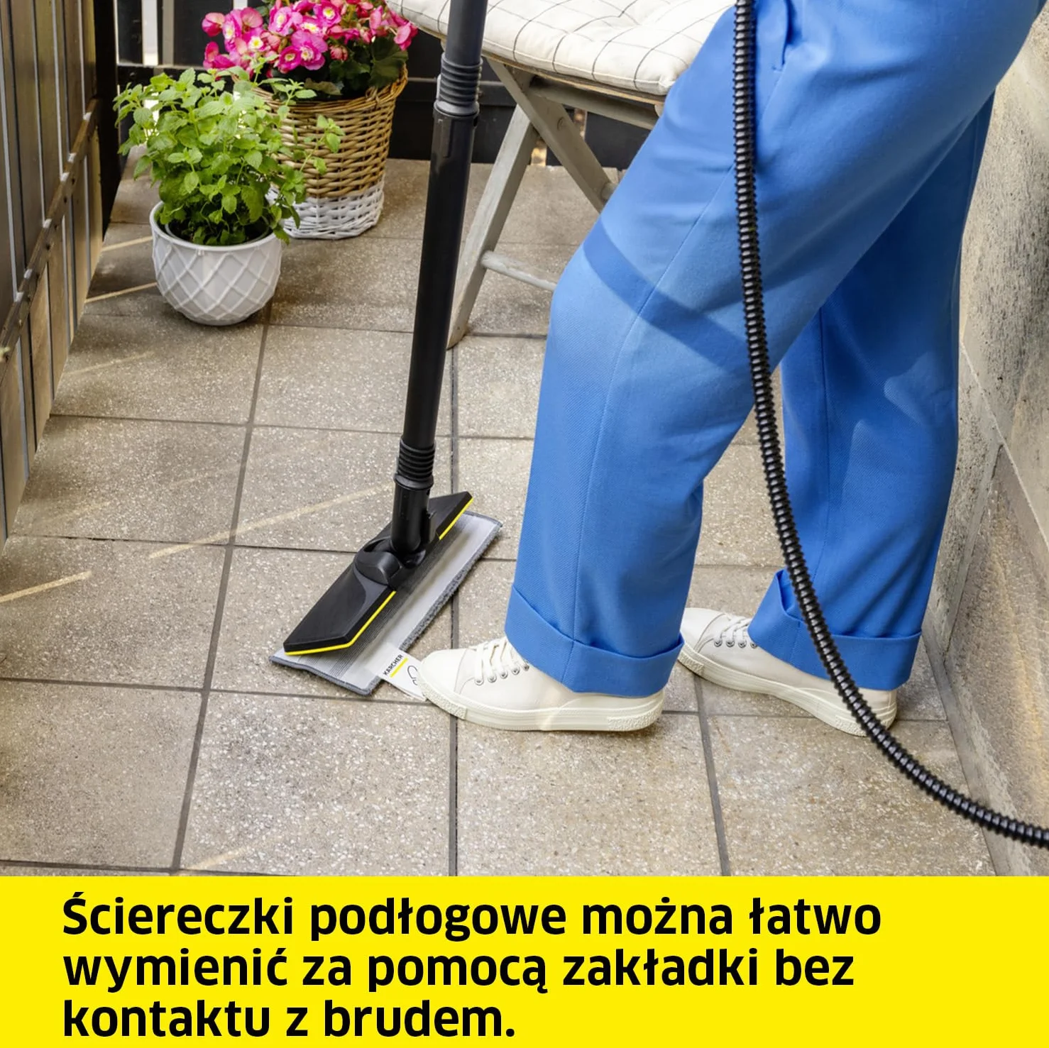 Kärcher zestaw ściereczek podłogowych Power EasyFix, 2 sztuki oryginalne akcesoria do parownic