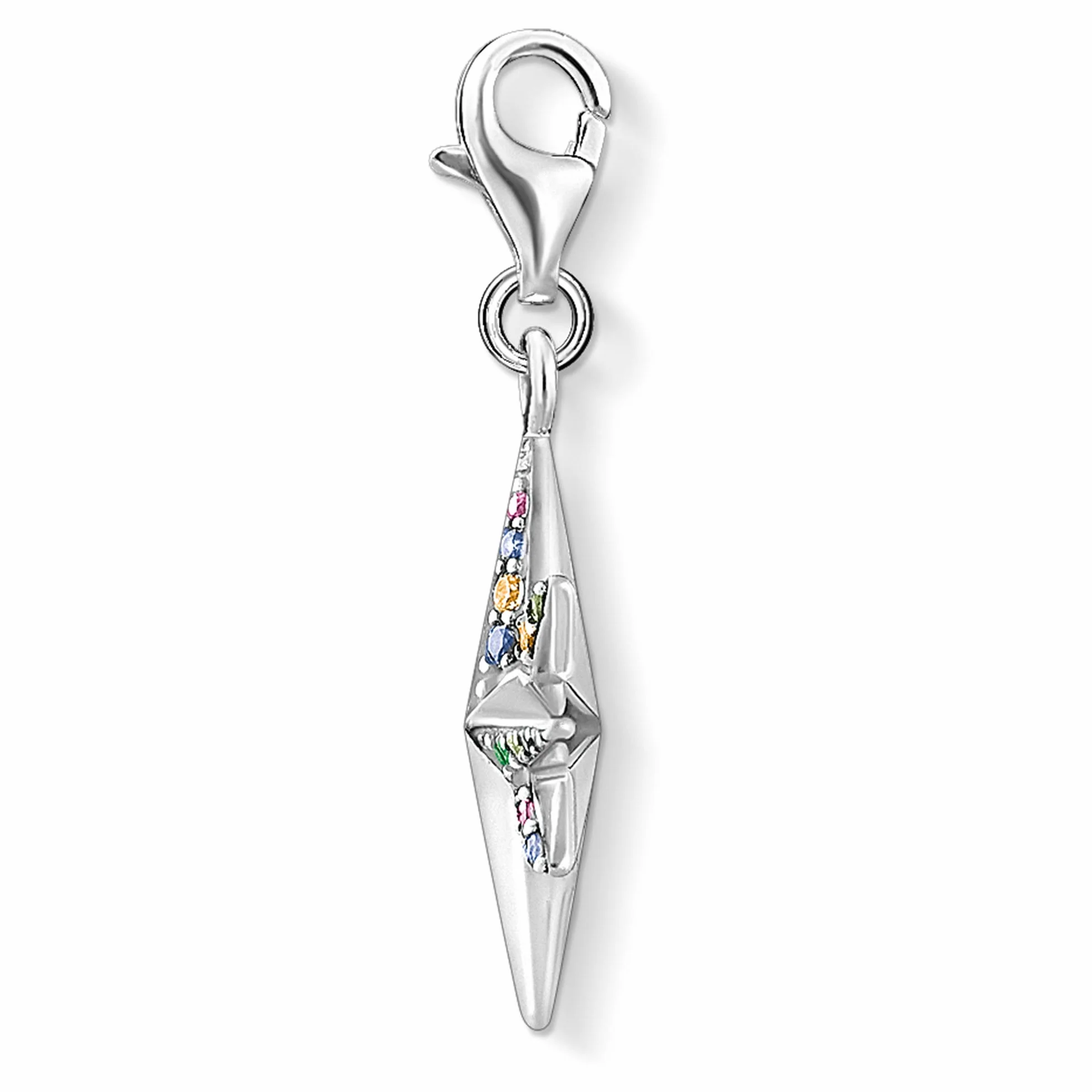 THOMAS SABO Damska zawieszka charms, kolorowa gwiazda, srebro wysokiej próby 925