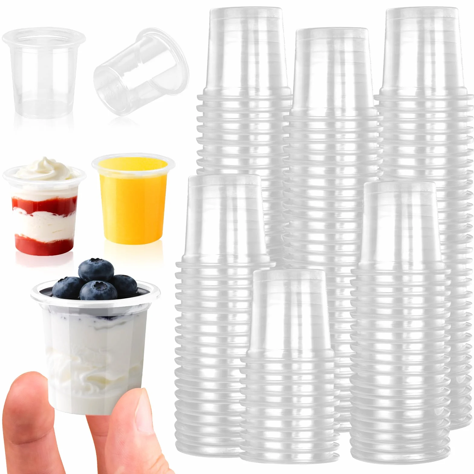 Plastikowe kieliszki do wódki 20 ml 300 sztuk przezroczyste