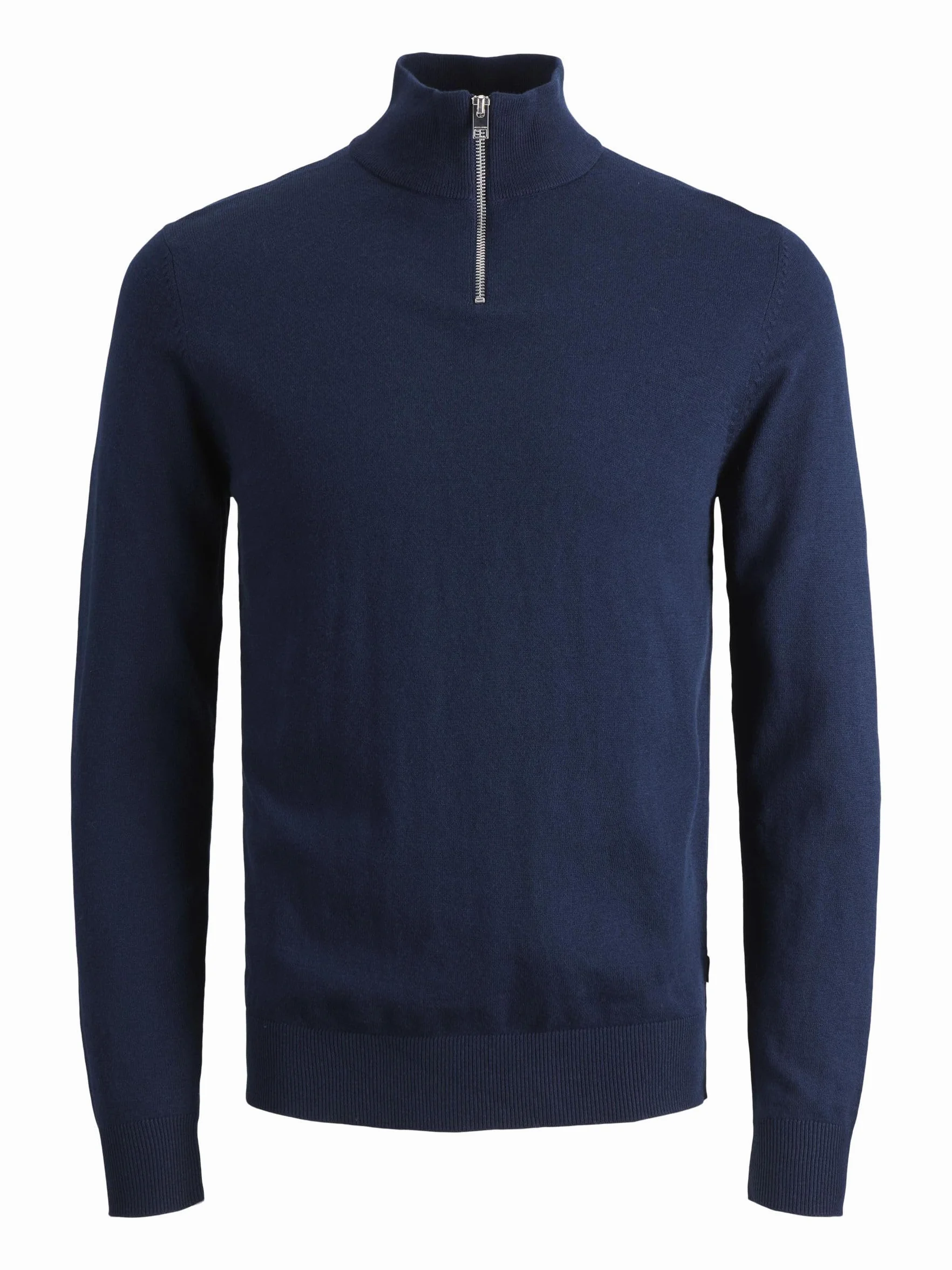 JACK&JONES JUNIOR Chłopięcy Jjeemil Knit Half Zip Noos Jnr sweter z dzianiny, granatowy blezer, 140
