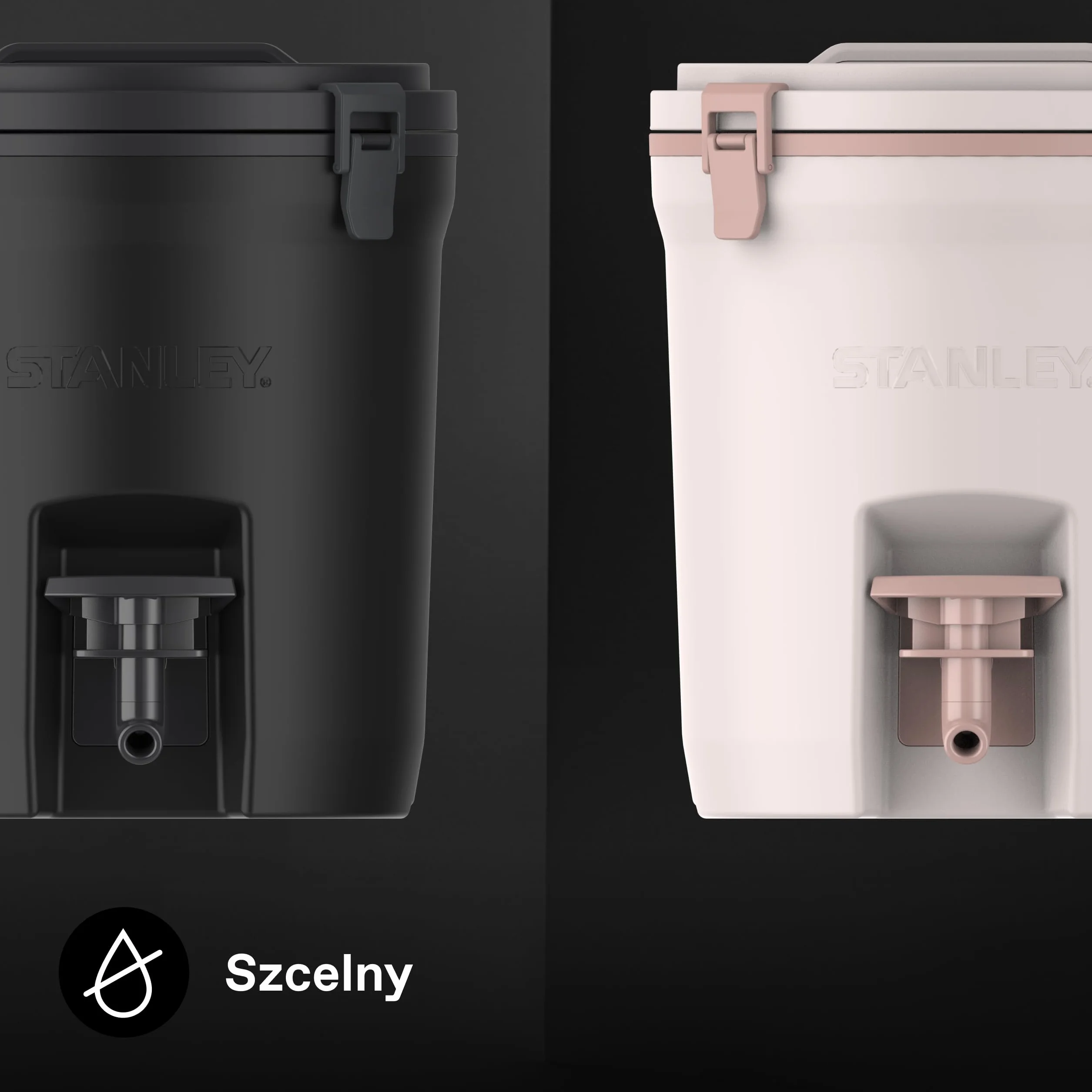 Stanley 1913 Fast-Flow Dzbanek Na Wodę 7.5L - Utrzymuje Zimno 13 Godzin - Lód Do 2 Dni - Bez BPA - Szczelny - Podwójna Pianka - Solidne Zatrzaski I Uchwyt - Black 2.0