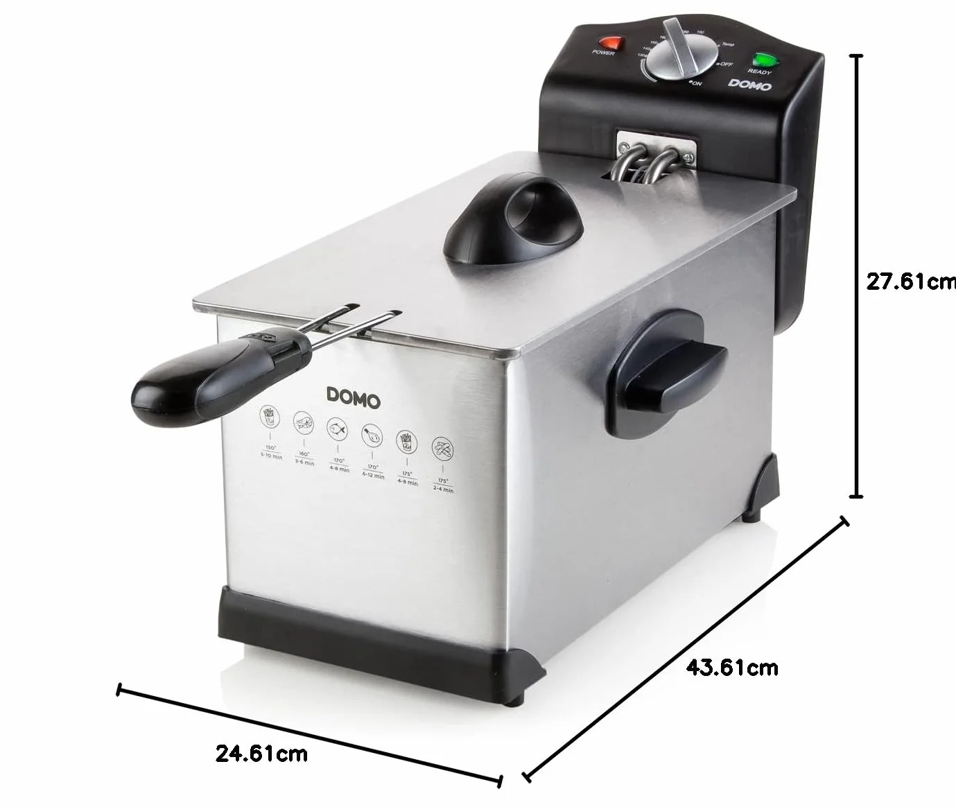 DOMO DO514FR frytkownica stal nierdzewna 3 l - 2000 W