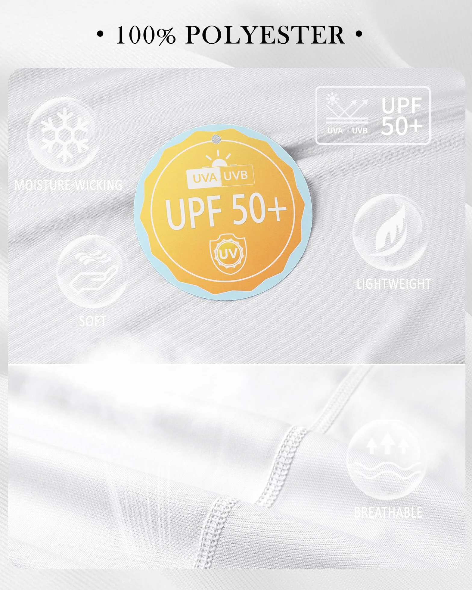 Tansozer Męska koszulka z długim rękawem UPF 50+ ochrona przed promieniowaniem UV wędkowanie wędrówki rash guard koszule