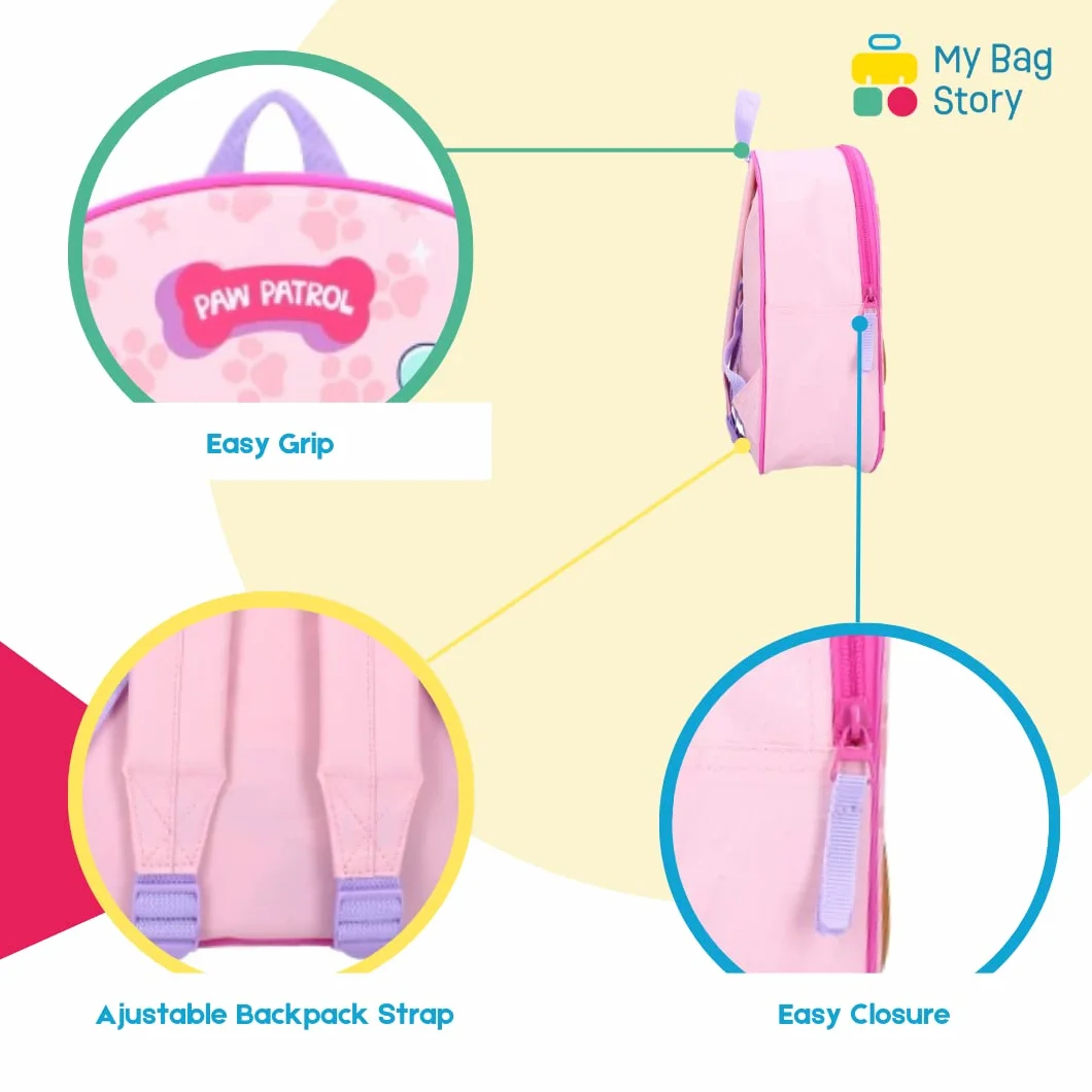 mybagstory - Plecak - 3D - Pat Patrol - Różowy - Dzieci - Szkoła - Przedszkole - Przedszkole - Szkoła Podstawowa - Tornister dziewczęcy - Rozmiar 32 cm - Regulowane ramiączka - Pomysł na prezent,