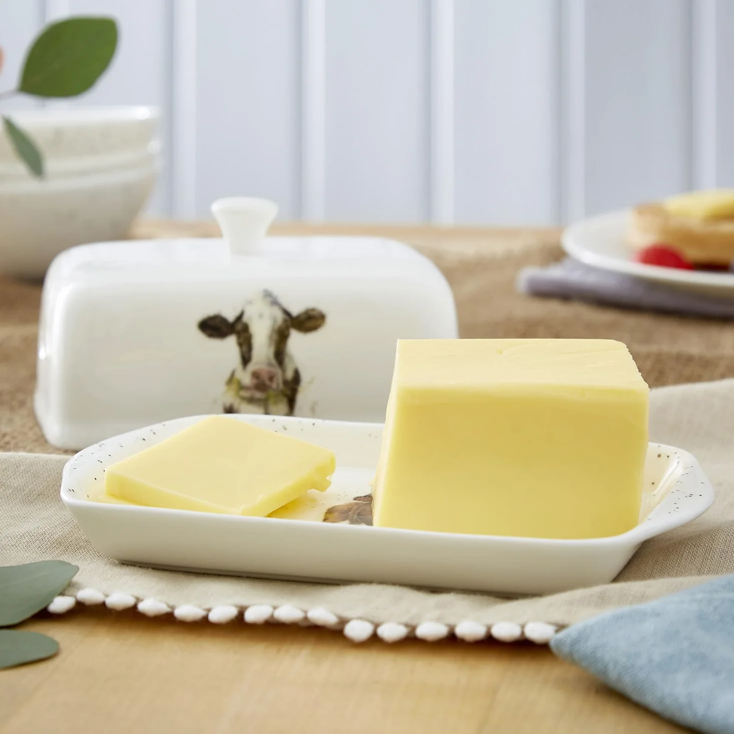 Royal Worcester Wrendale Butter Dish Cow