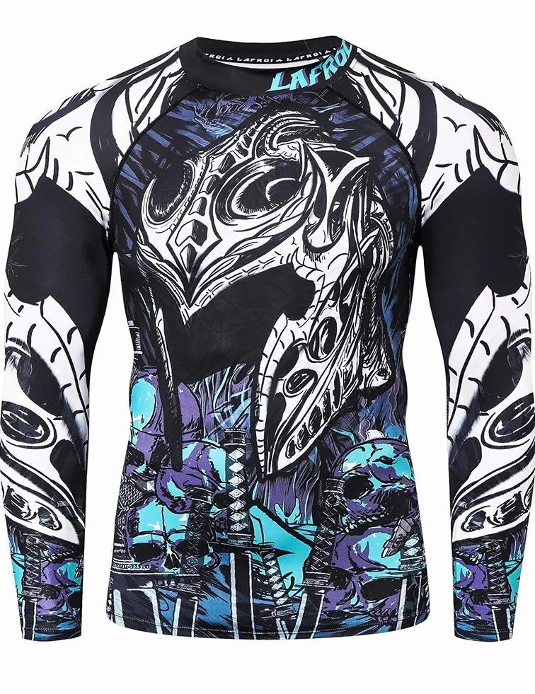 LAFROI Męska koszulka kompresyjna z długim rękawem UPF 50+ Baselayer Performance Rash Guard-CLY08